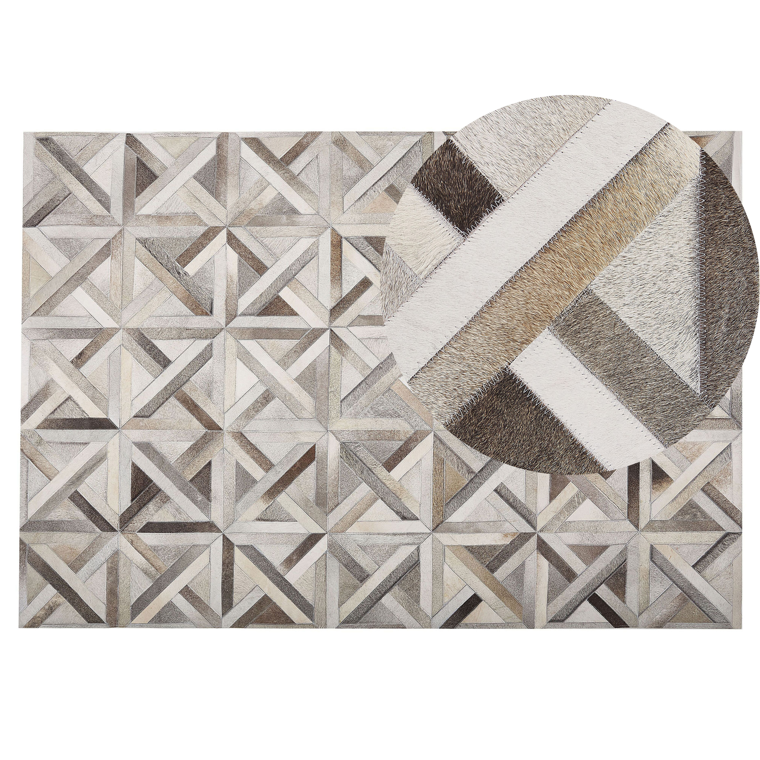 Vloerkleed patchwork bruin/beige 140 x 200 cm TAYTAN