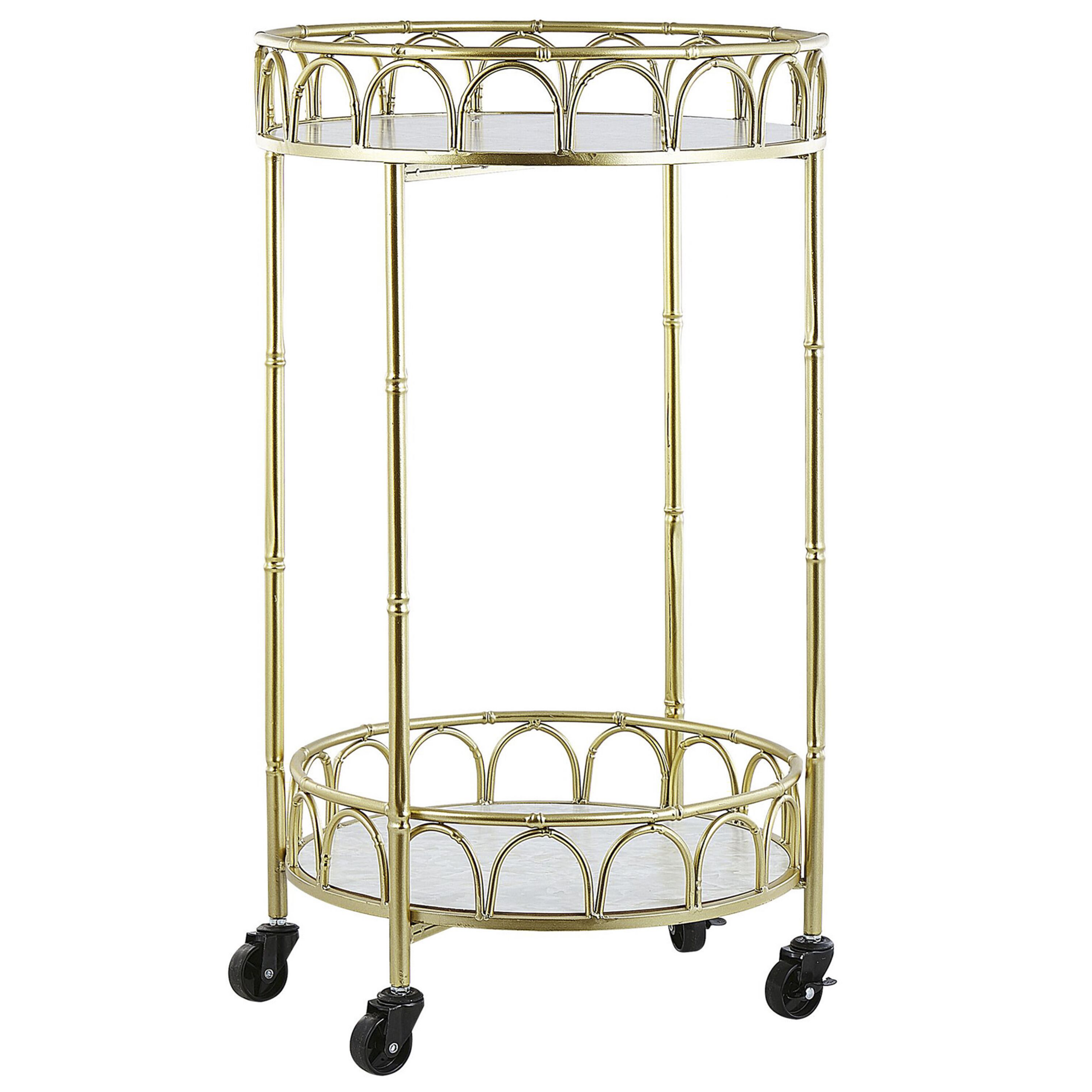 Keukentrolley goud/marmer-look SHAFTER
