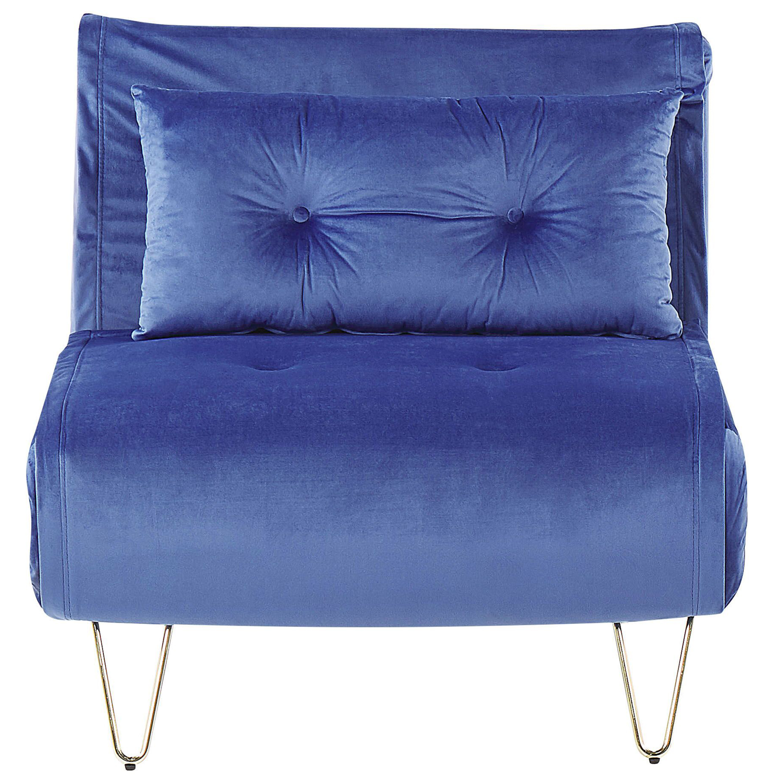 Slaapbank Fluweel Marineblauw VESTFOLD