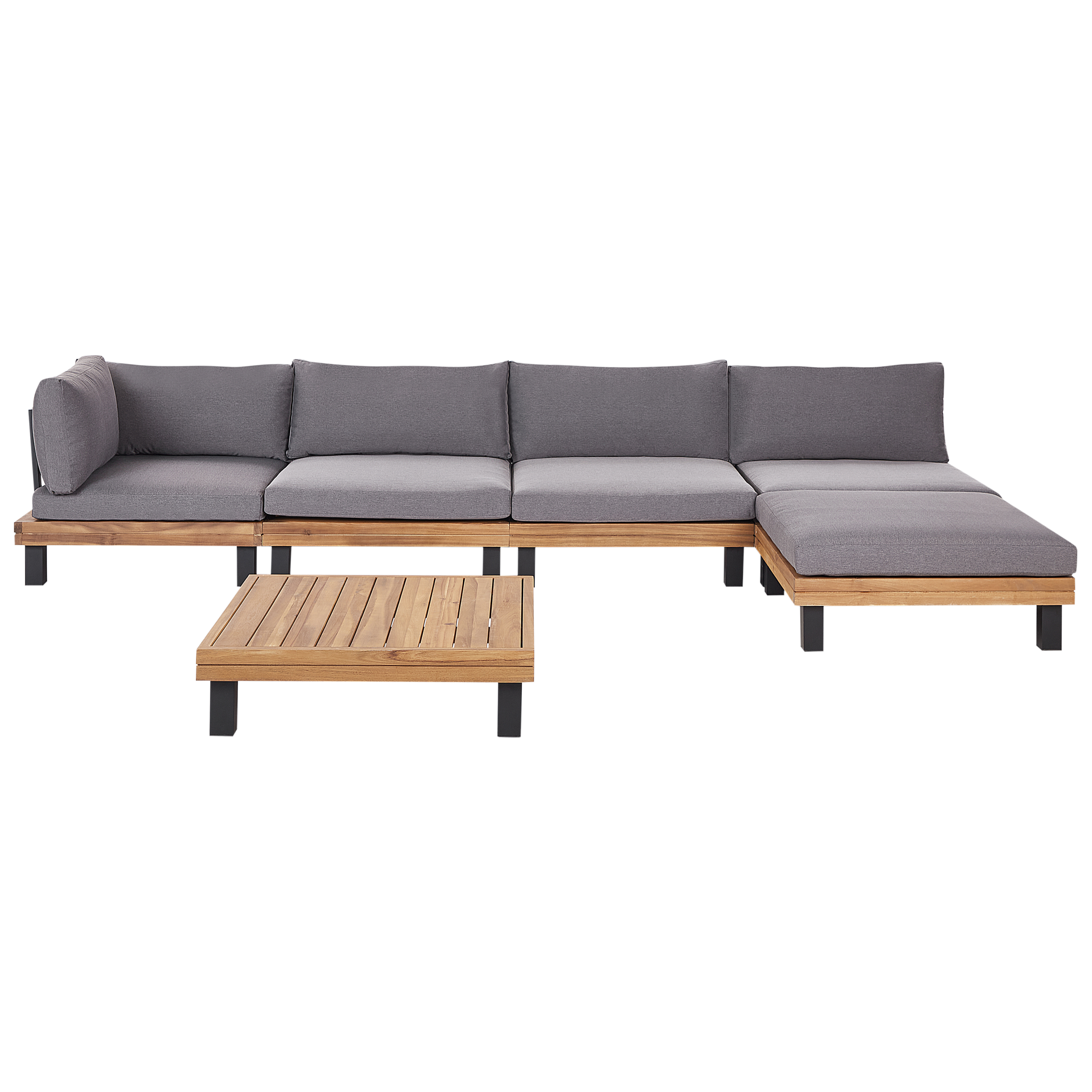 Loungeset Universeel FSC® gecertificeerd acaciahout Grijs FRAZZANO