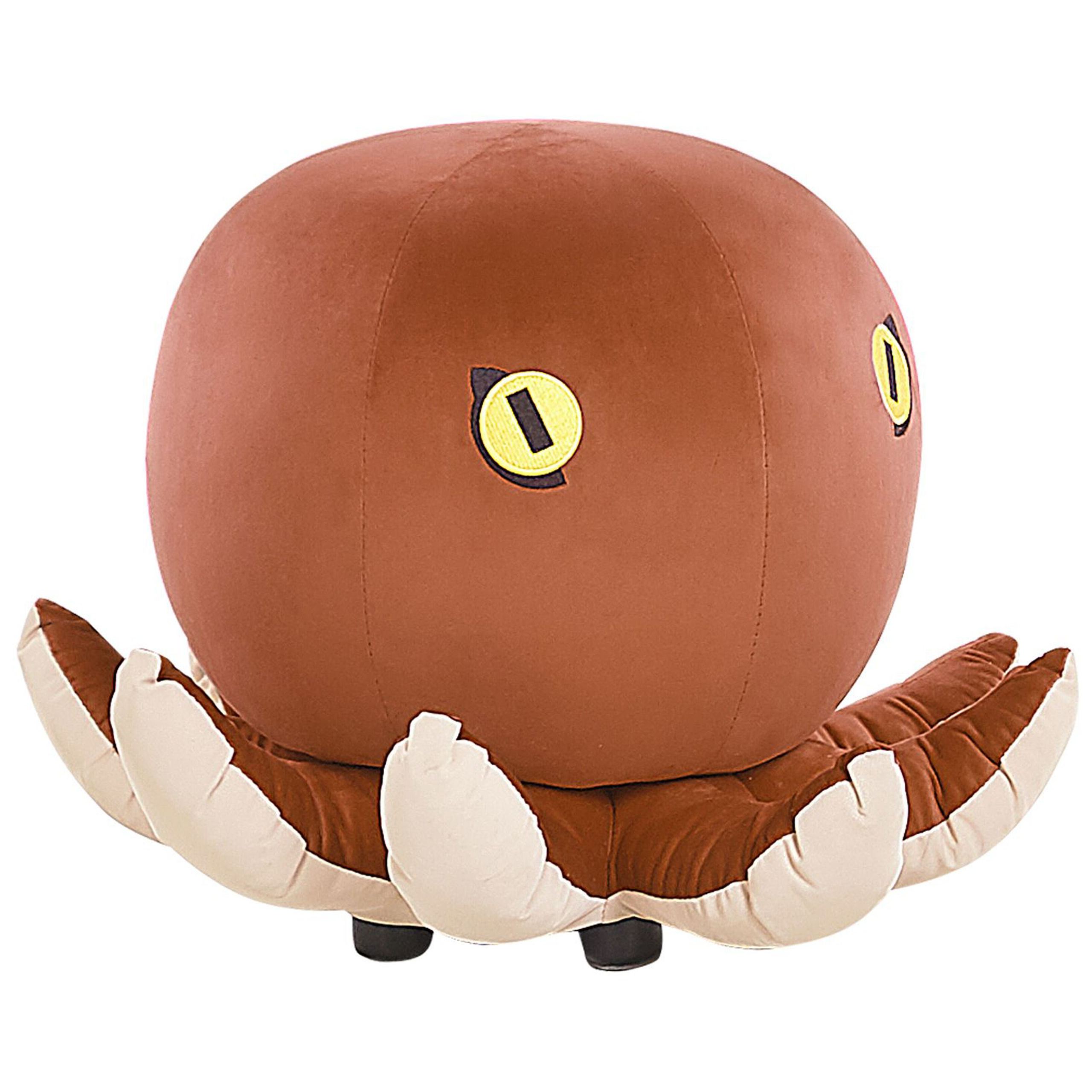 Poef fluweel bruin OCTOPUS