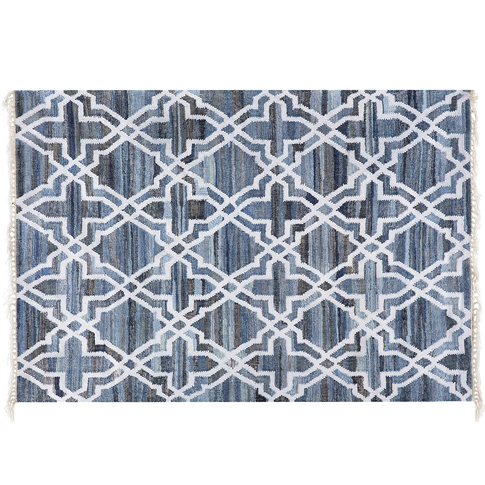 Vloerkleed katoen blauw 140 x 200 cm ADIYAMAN