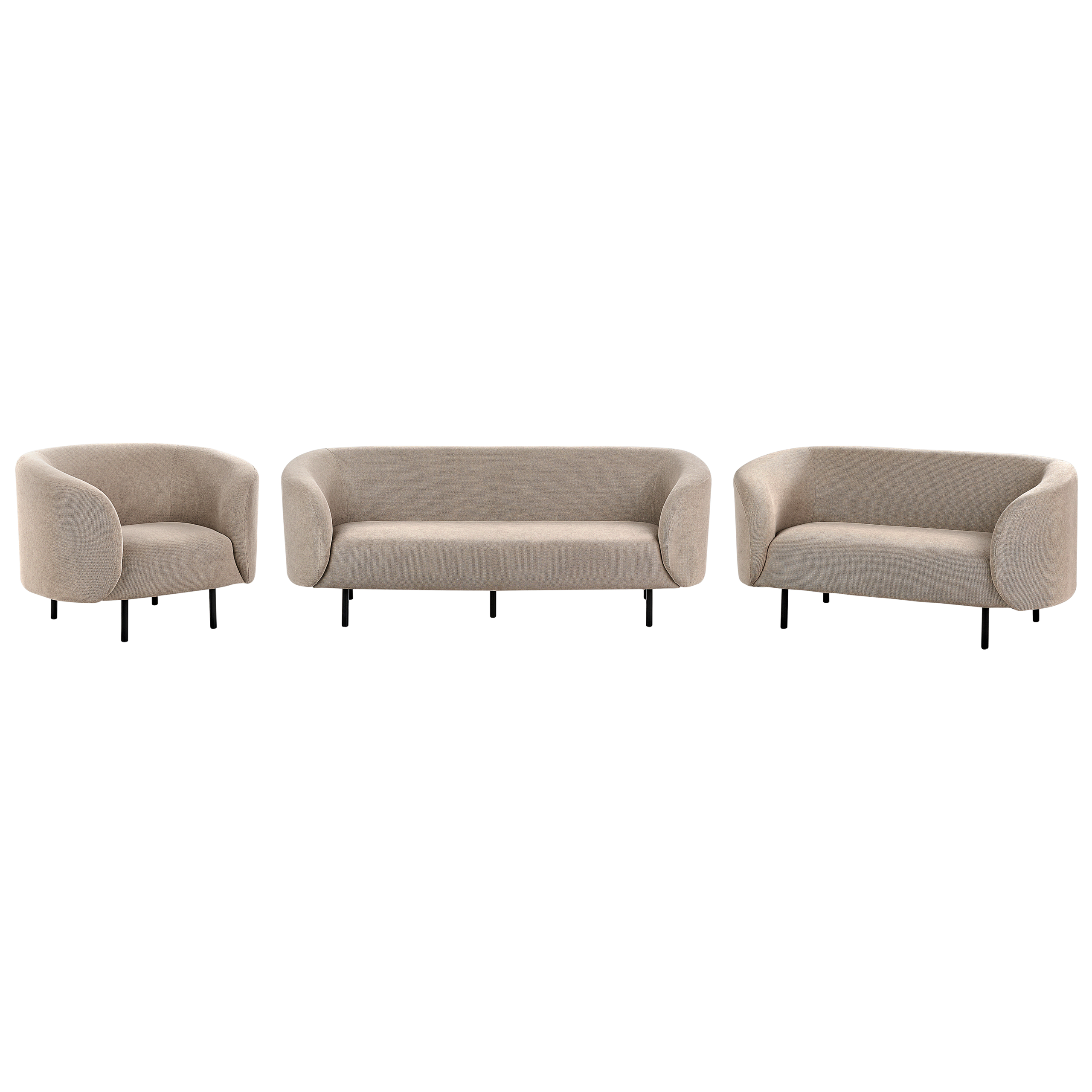 Bankenset stof taupe LOEN