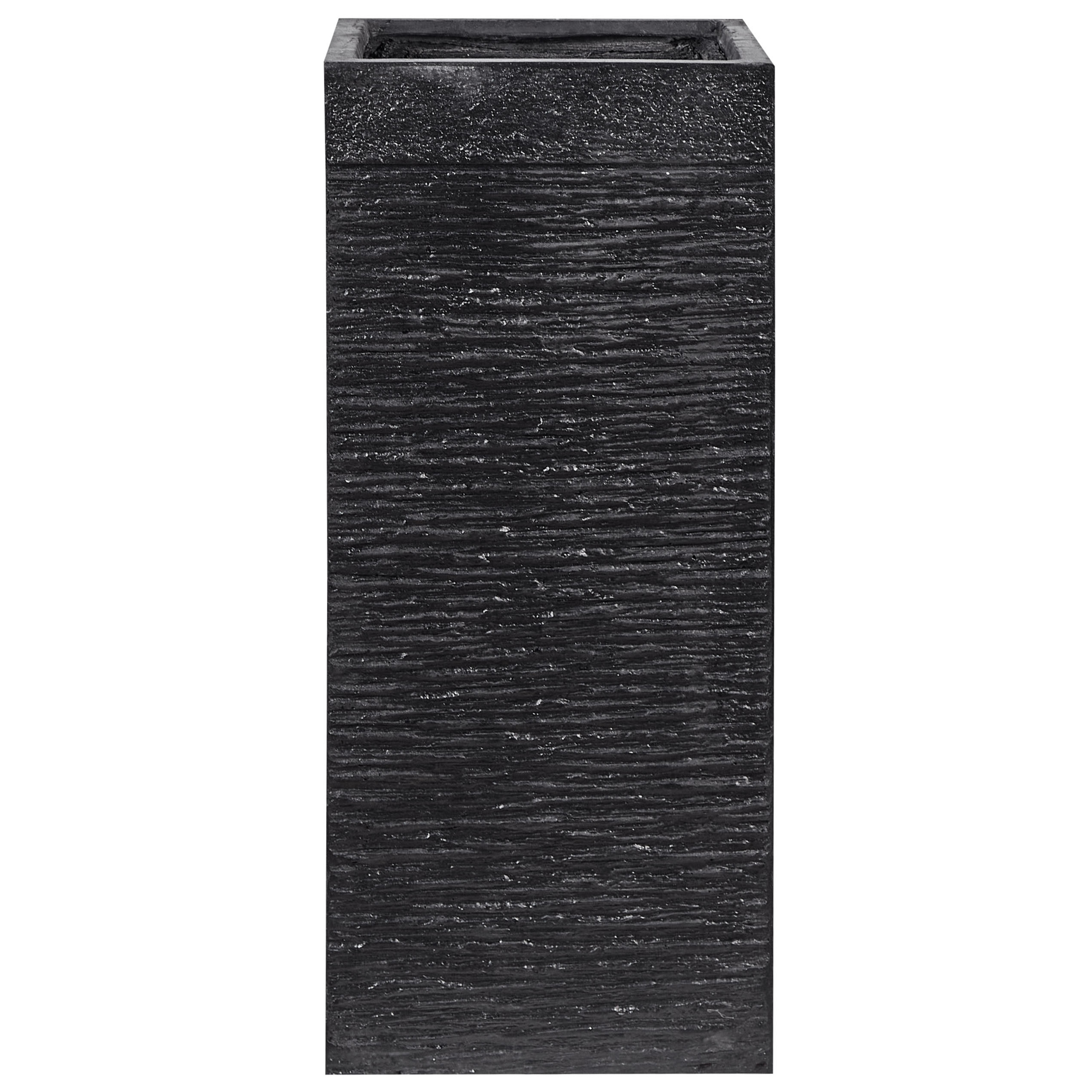Bloempot zwart 26x26x60 cm DION