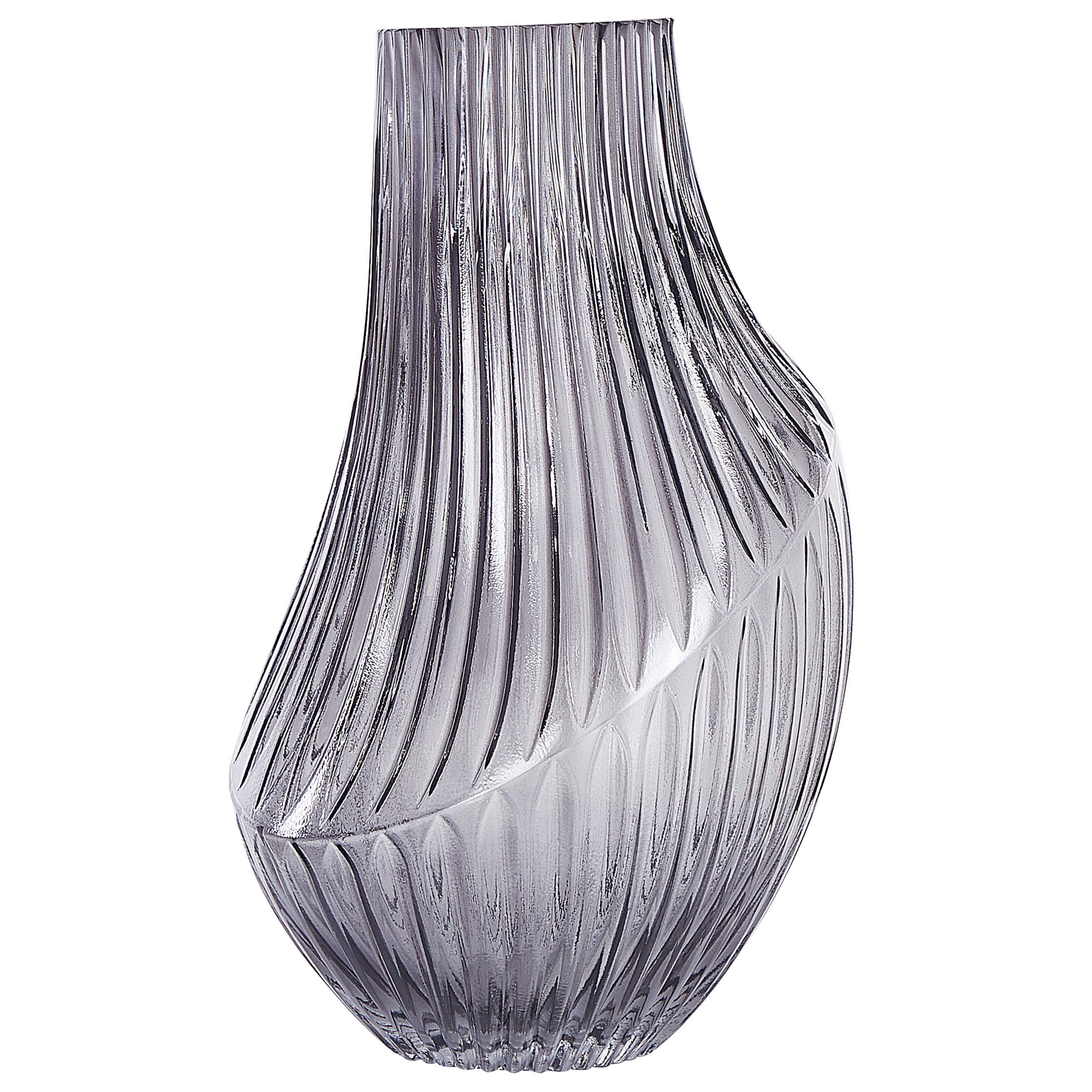Glas Bloemenvaas 36 cm Grijs MYRSINA