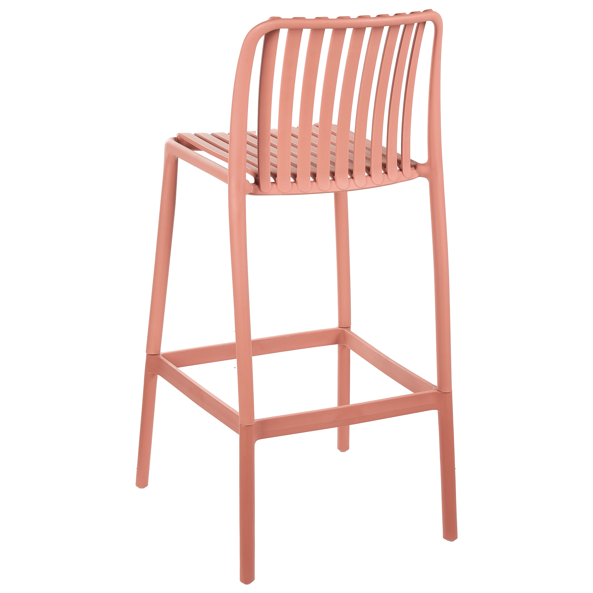 Set de 2 scaune de bar ARICCIA 2 în 1 Material sintetic Roșu deschis [6]