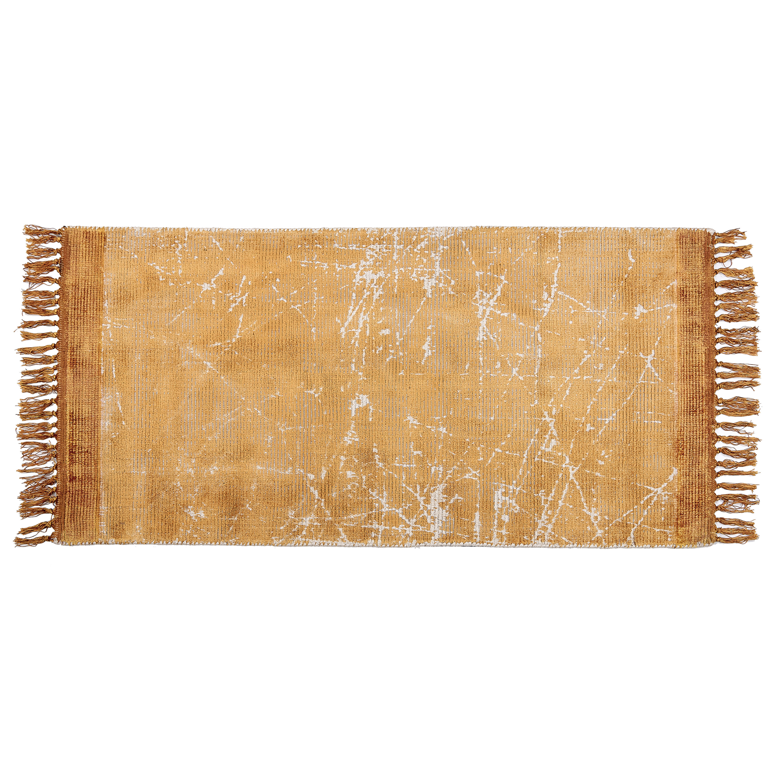 Vloerkleed viscose oranje 80 x 150 cm HANLI