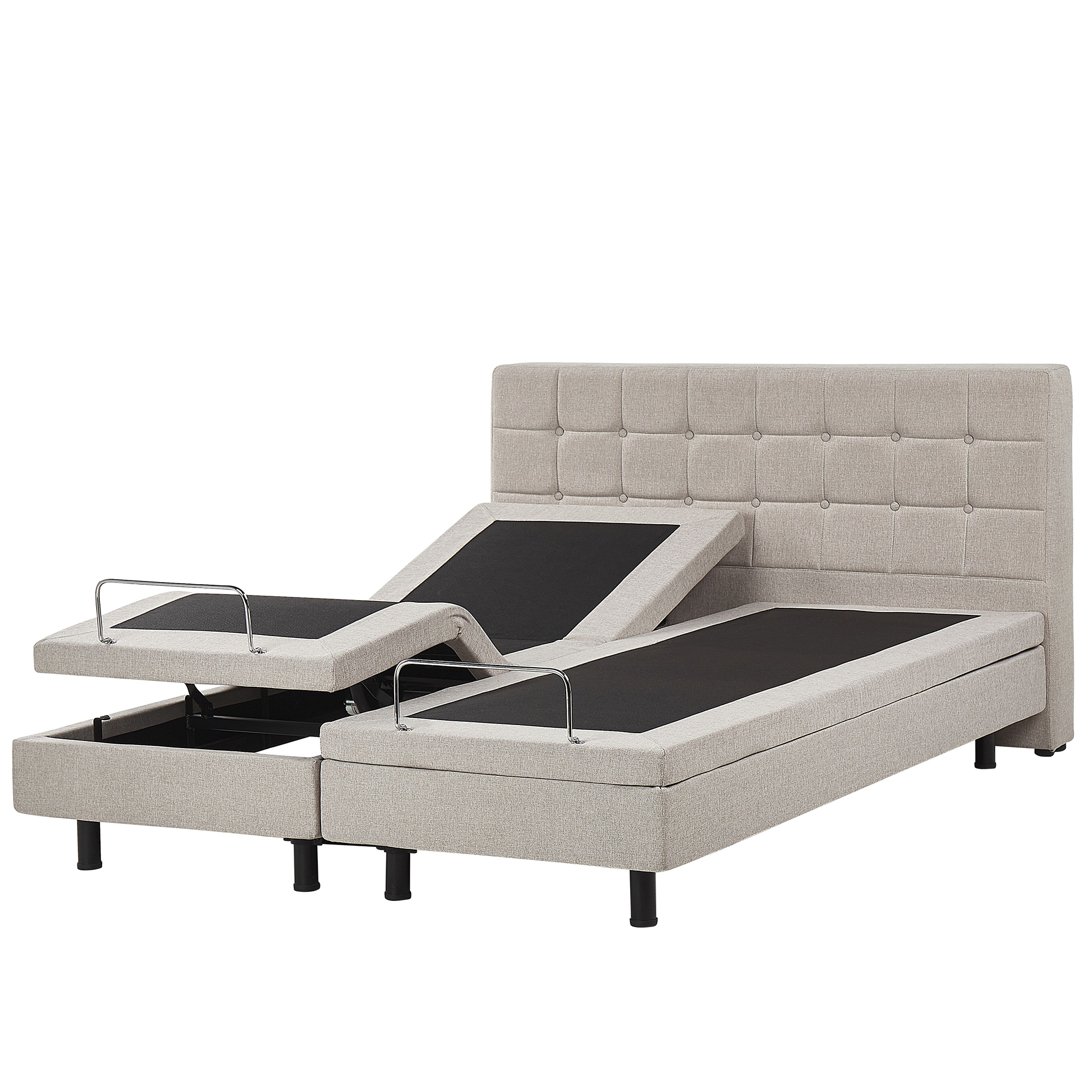 Bed elektrisch verstelbaar beige 160 x 200 cm DUKE