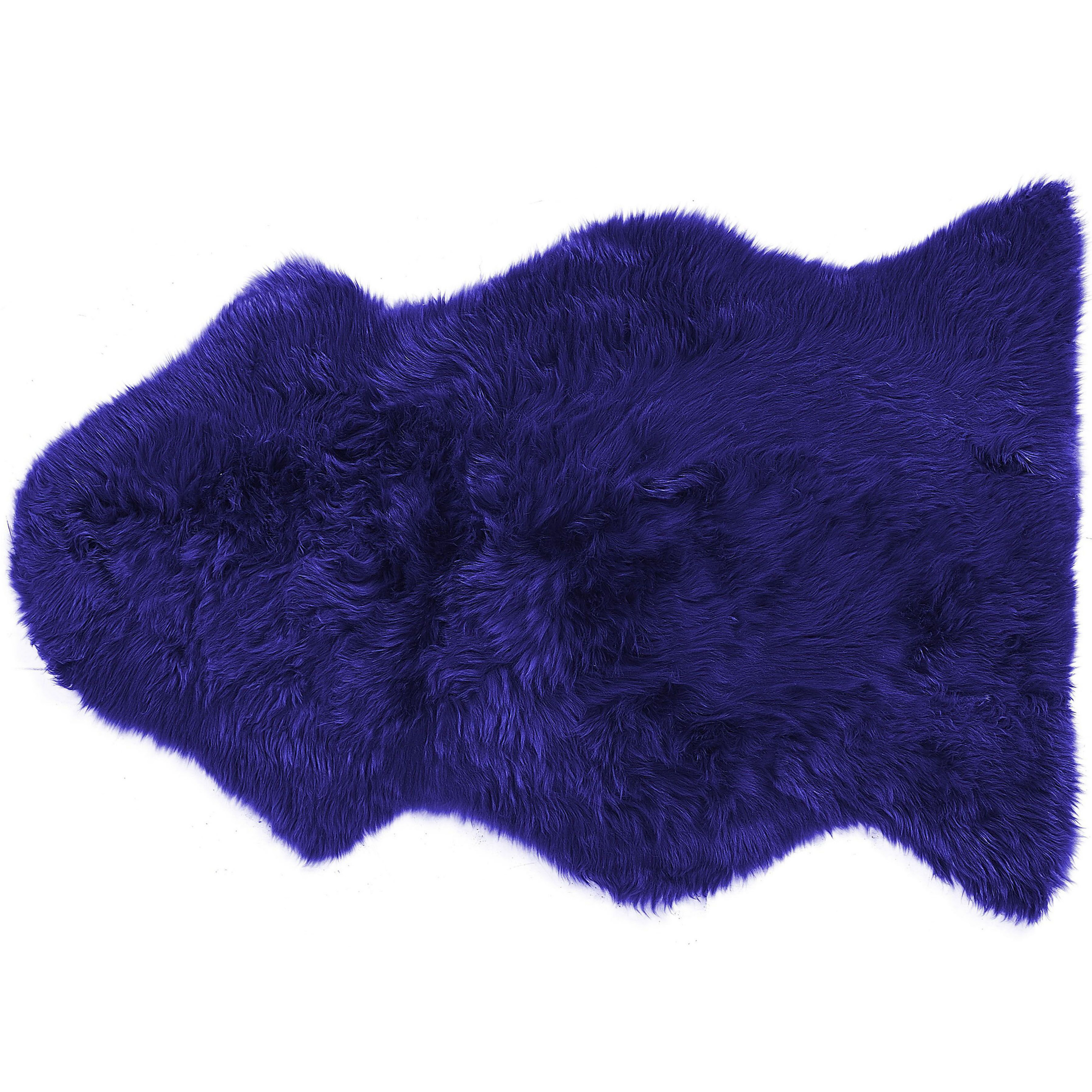 Schapenvel marineblauw 100-110 x 65 cm ULURU