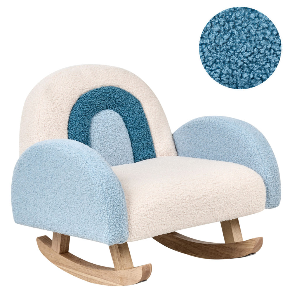 Sedia a dondolo per bambini con Gambe in legno blu per cameretta