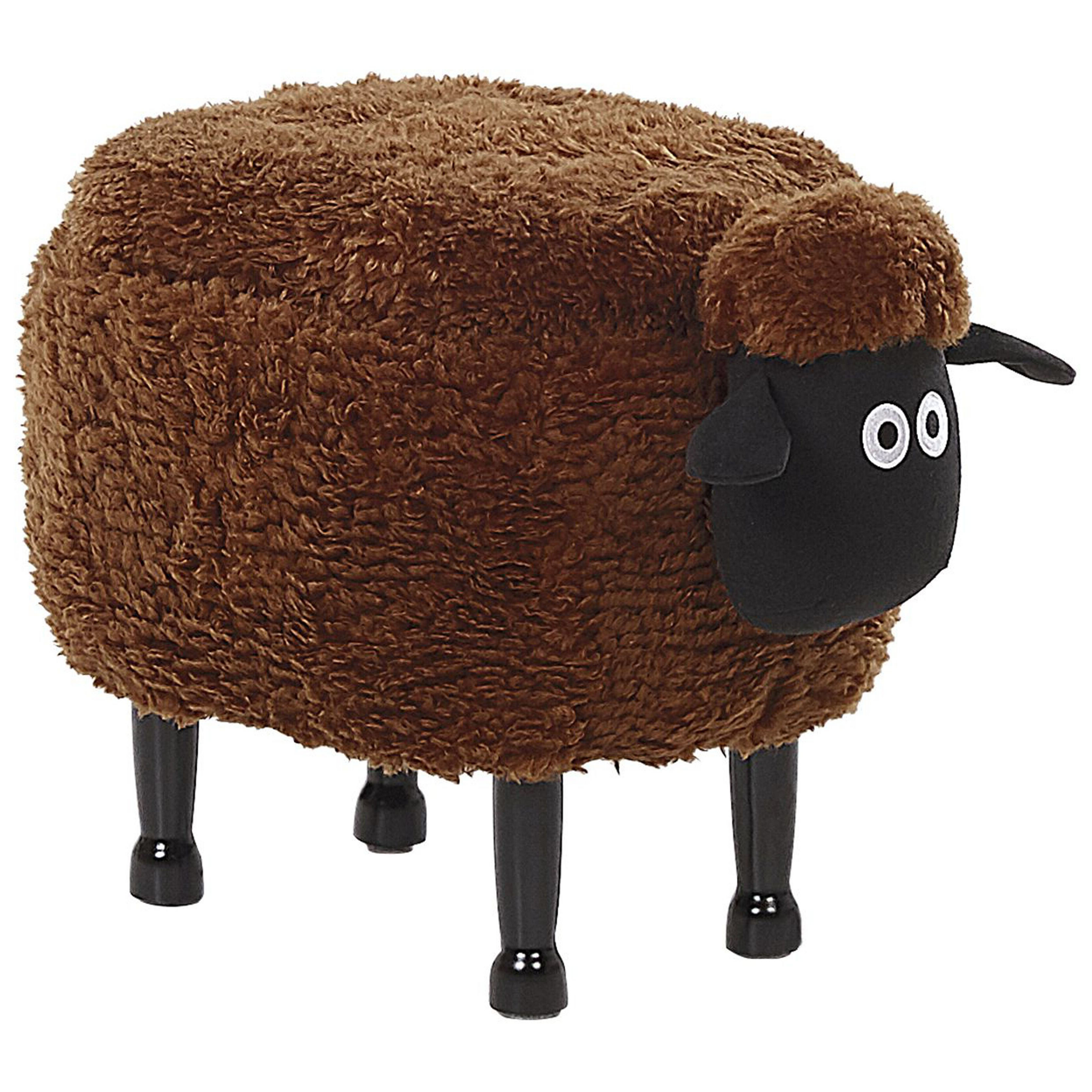 Hocker met opbergruimte stof bruin SHEEP