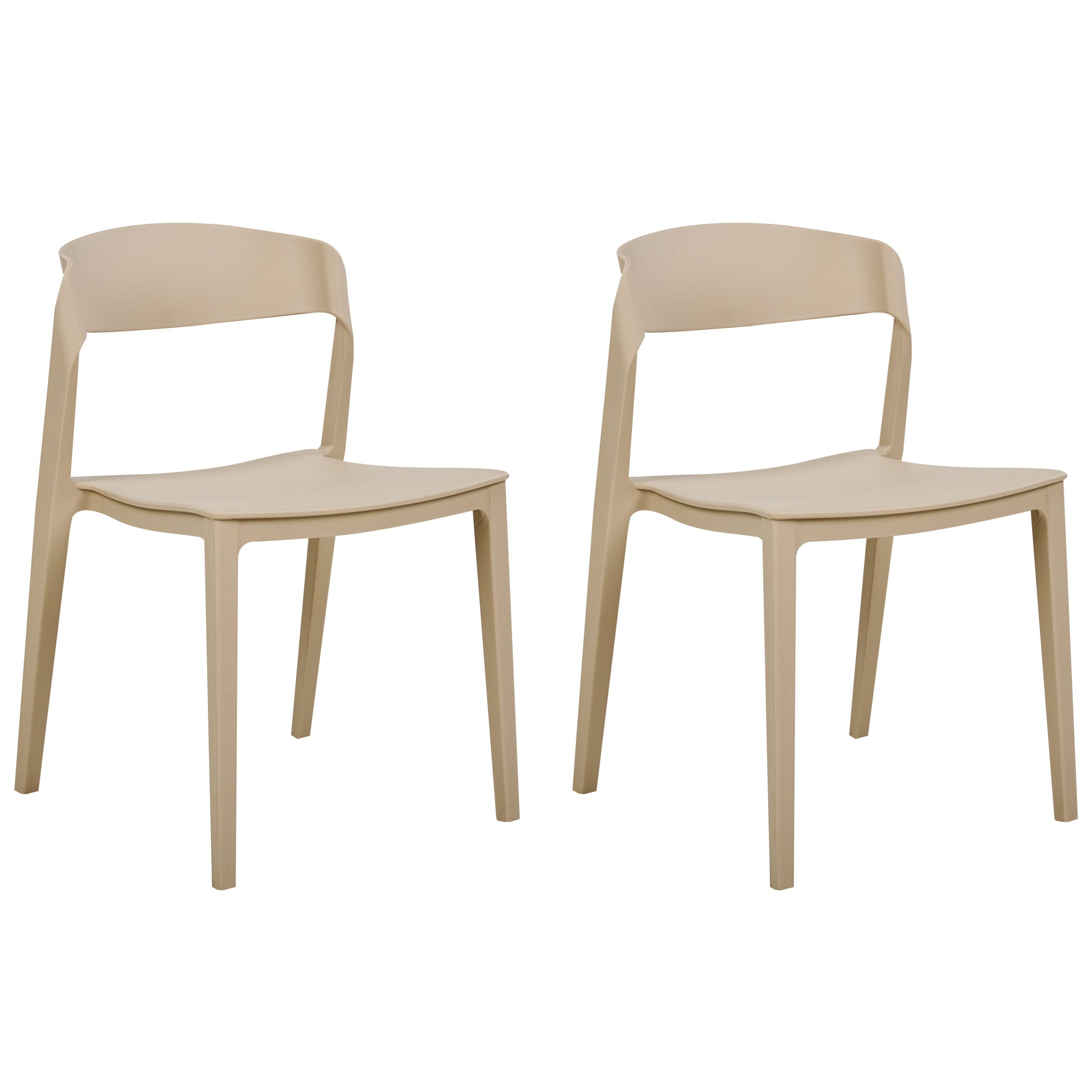 Eetkamerstoel Set van 2 Beige SOMERS