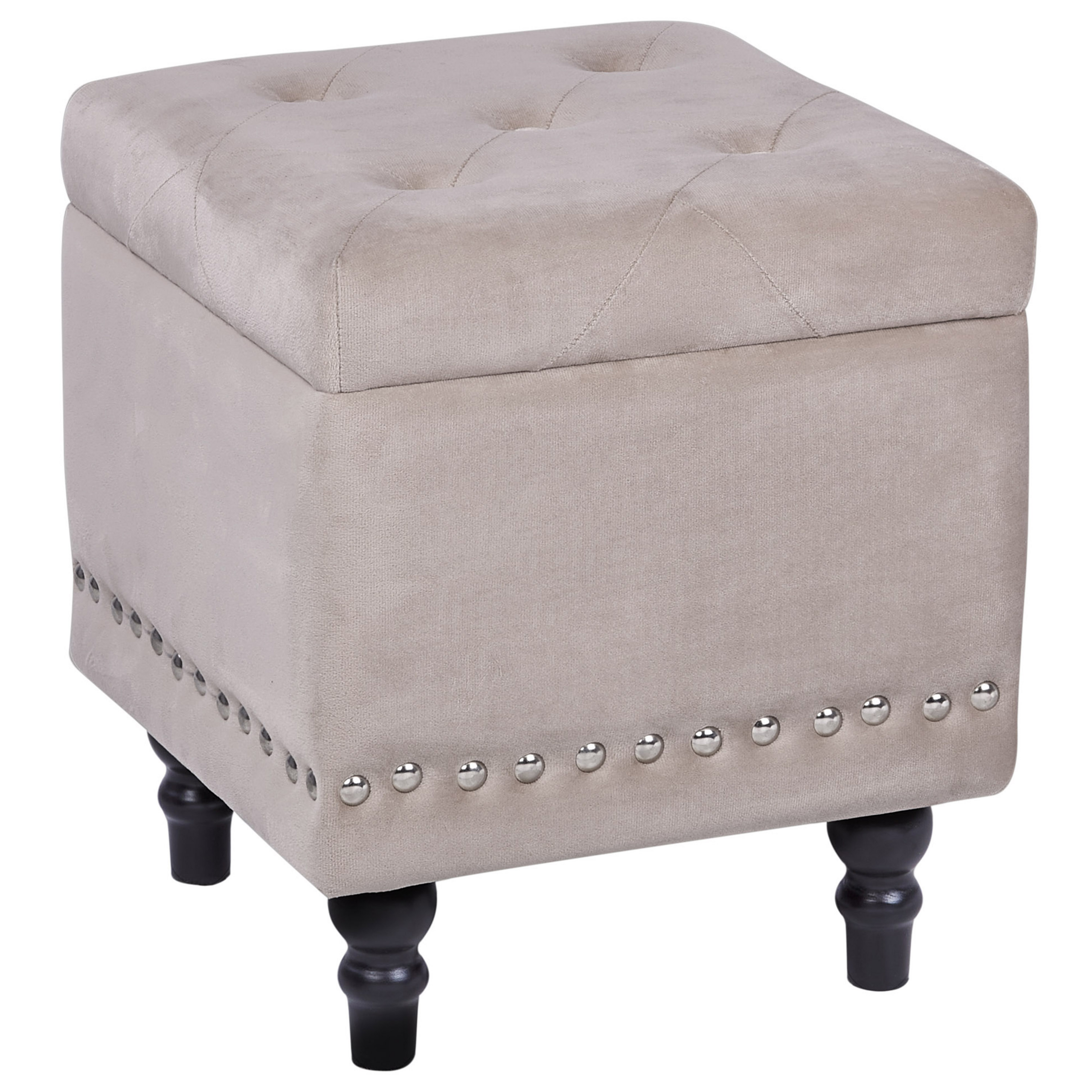 Poef fluweel beige LORETTO