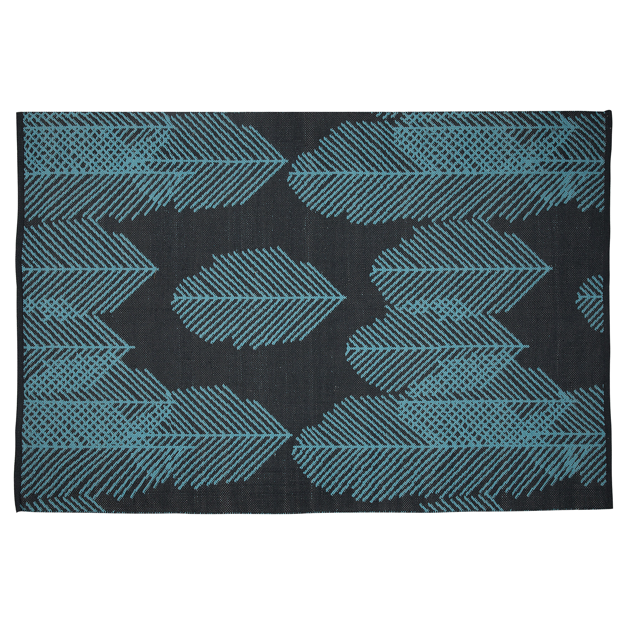 Vloerkleed polyester grijs/blauw 140 x 200 cm MEZRA
