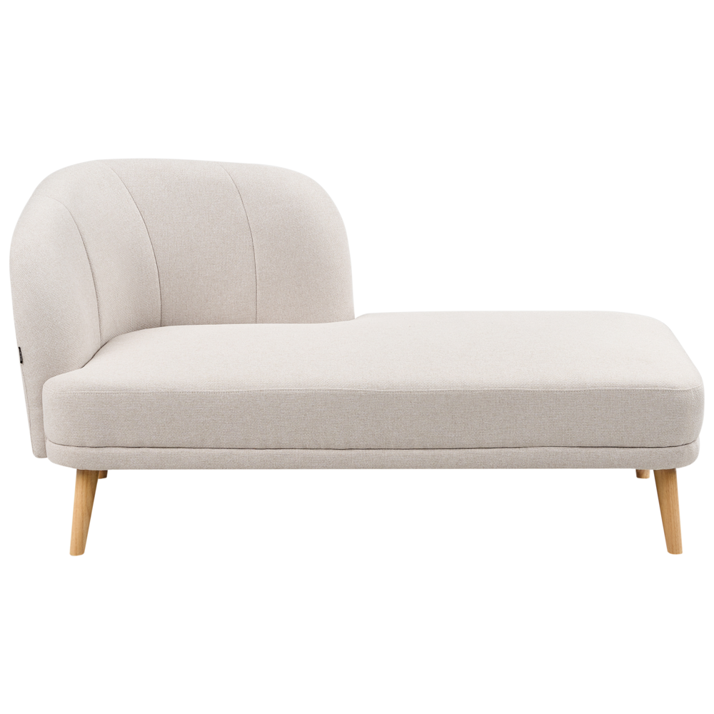 Chaise longue a sinistra Tessuto poliestere beige chiaro Mobili da soggiorno tradizionali