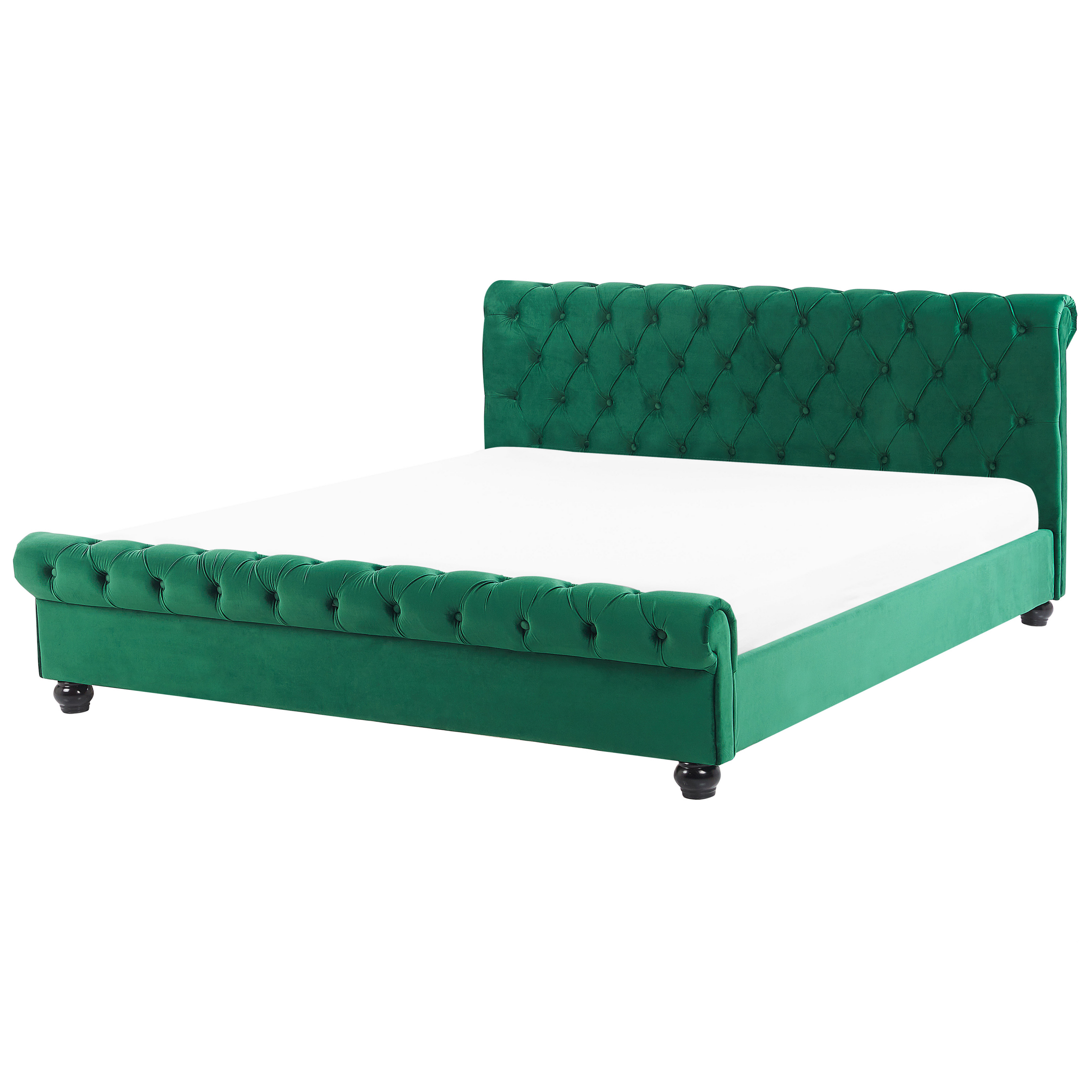 Waterbed fluweel groen 180 x 200 cm AVALLON