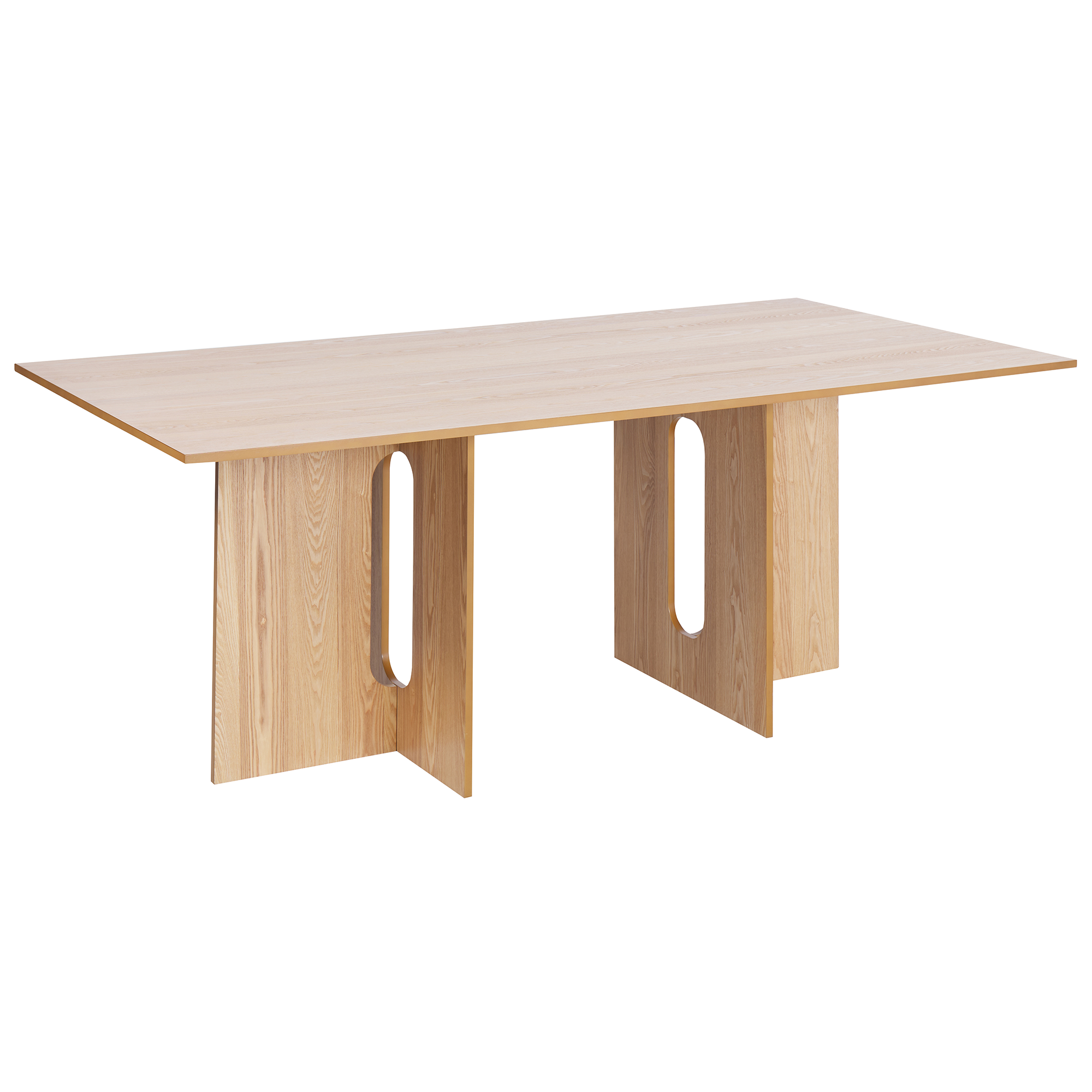 Eettafel hout lichtbruin 200 x 100 cm CORAIL