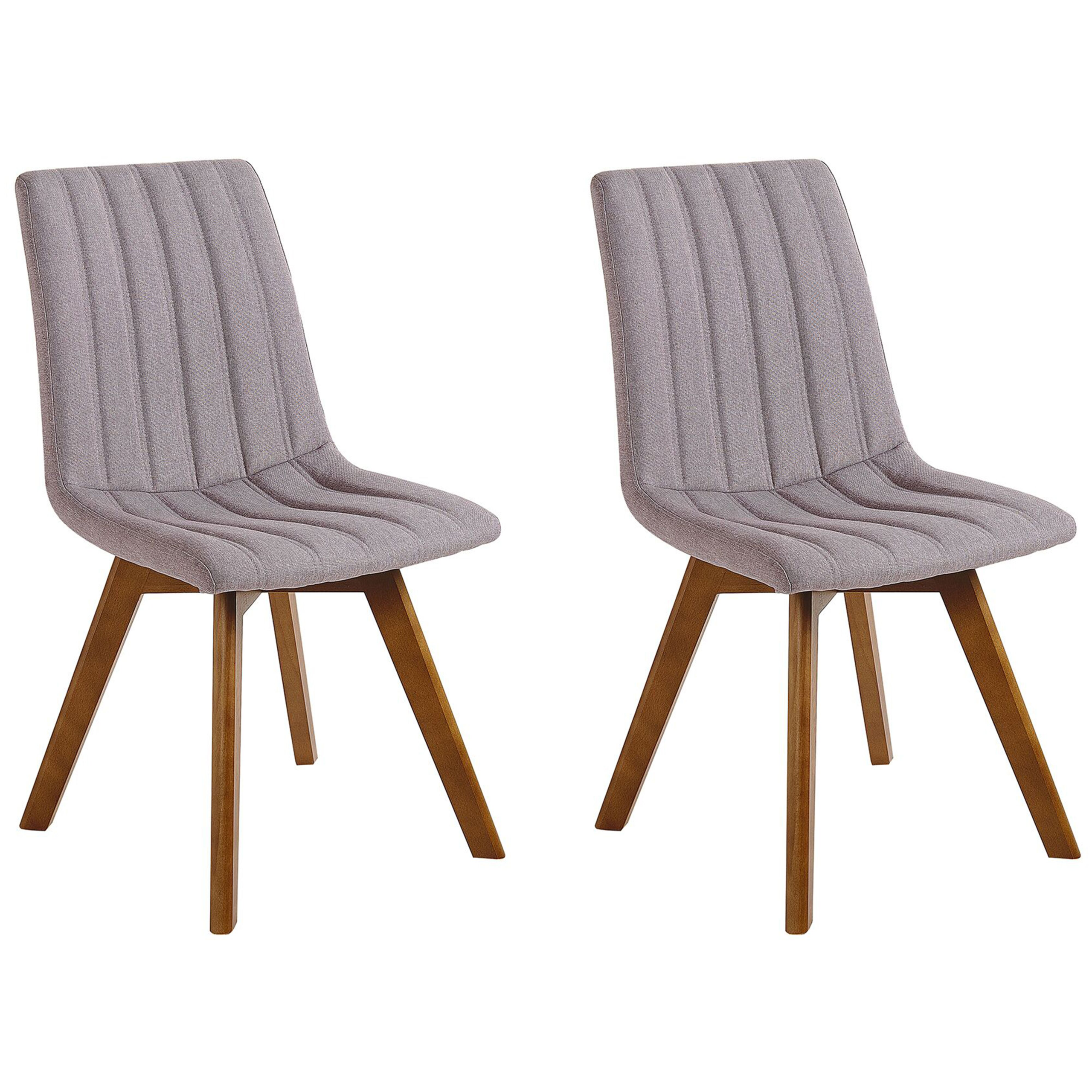 Eetkamerstoel Set van 2 Stof Taupe CALGARY
