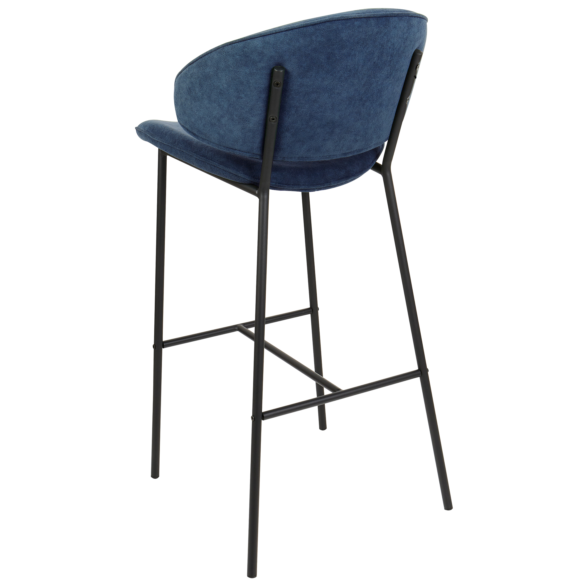 Set of 2 Bar Chairs KIANA Navy Blue [6]
