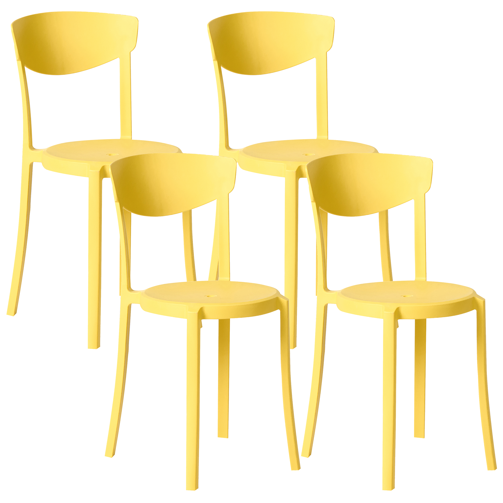 VIESTE garden chair set of 4 Yellow [2]