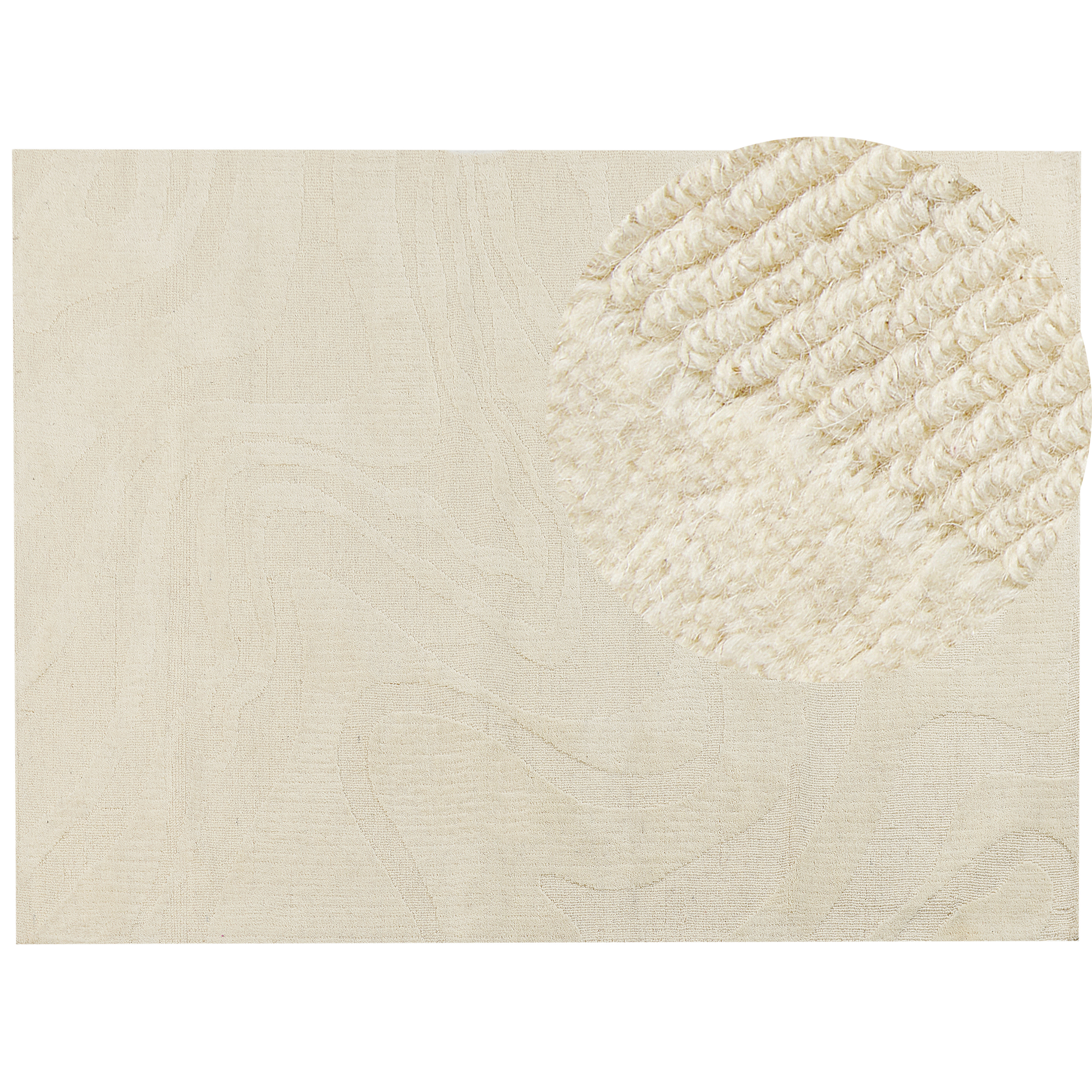 Vloerkleed wol beige 300 x 400 cm SASNAK