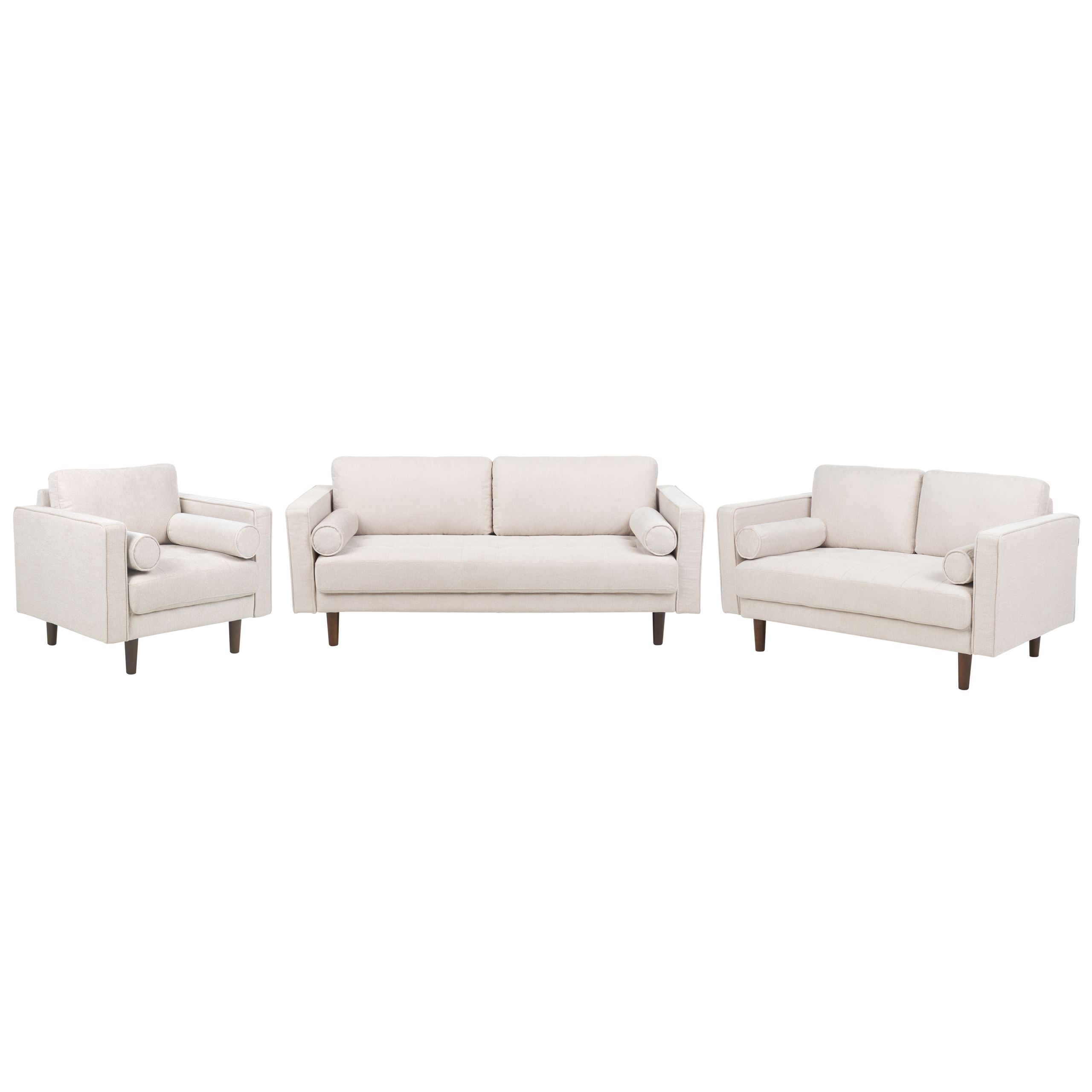 Bankenset 6-zits stof beige NURMO