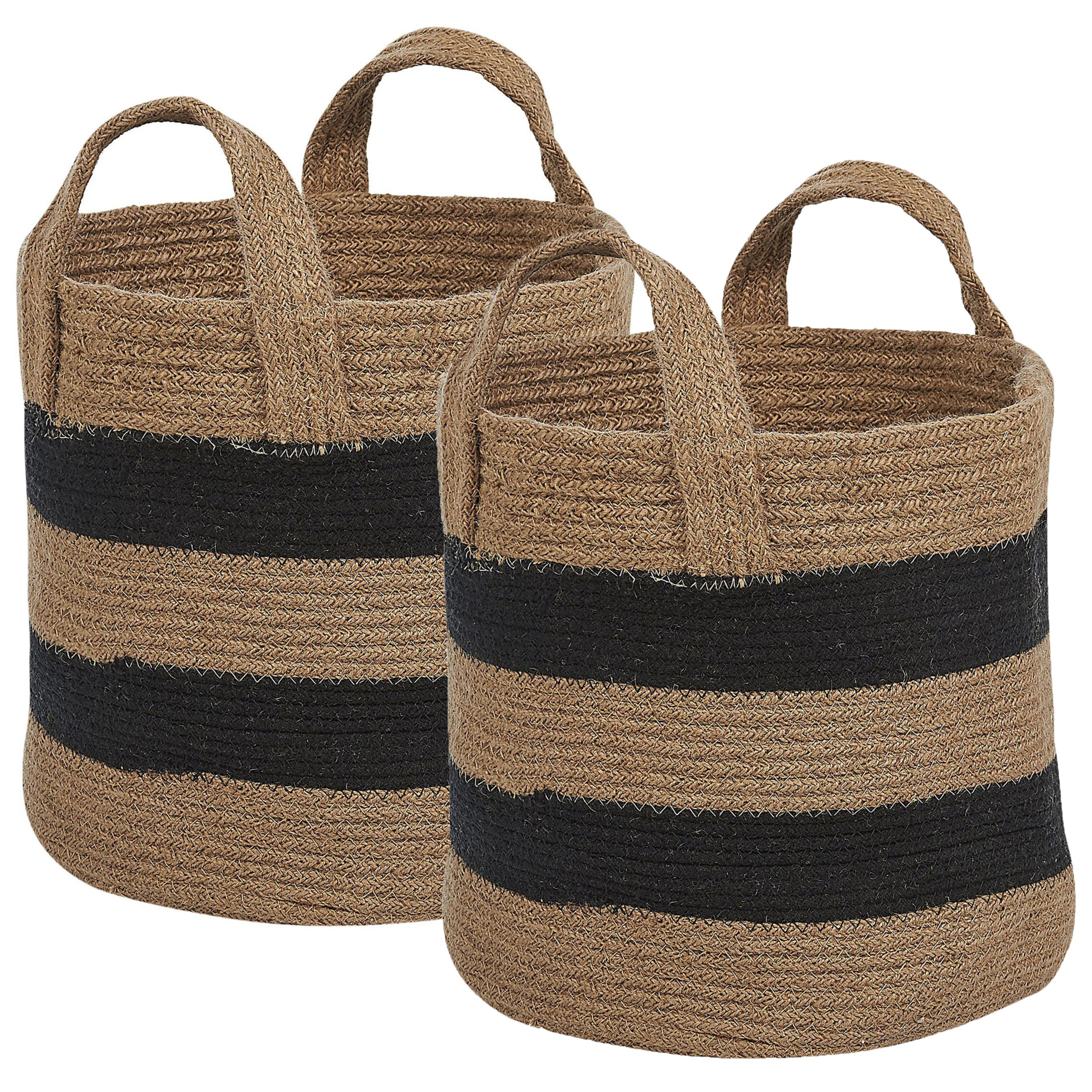 Mand set van 2 beige en zwart GEREDE