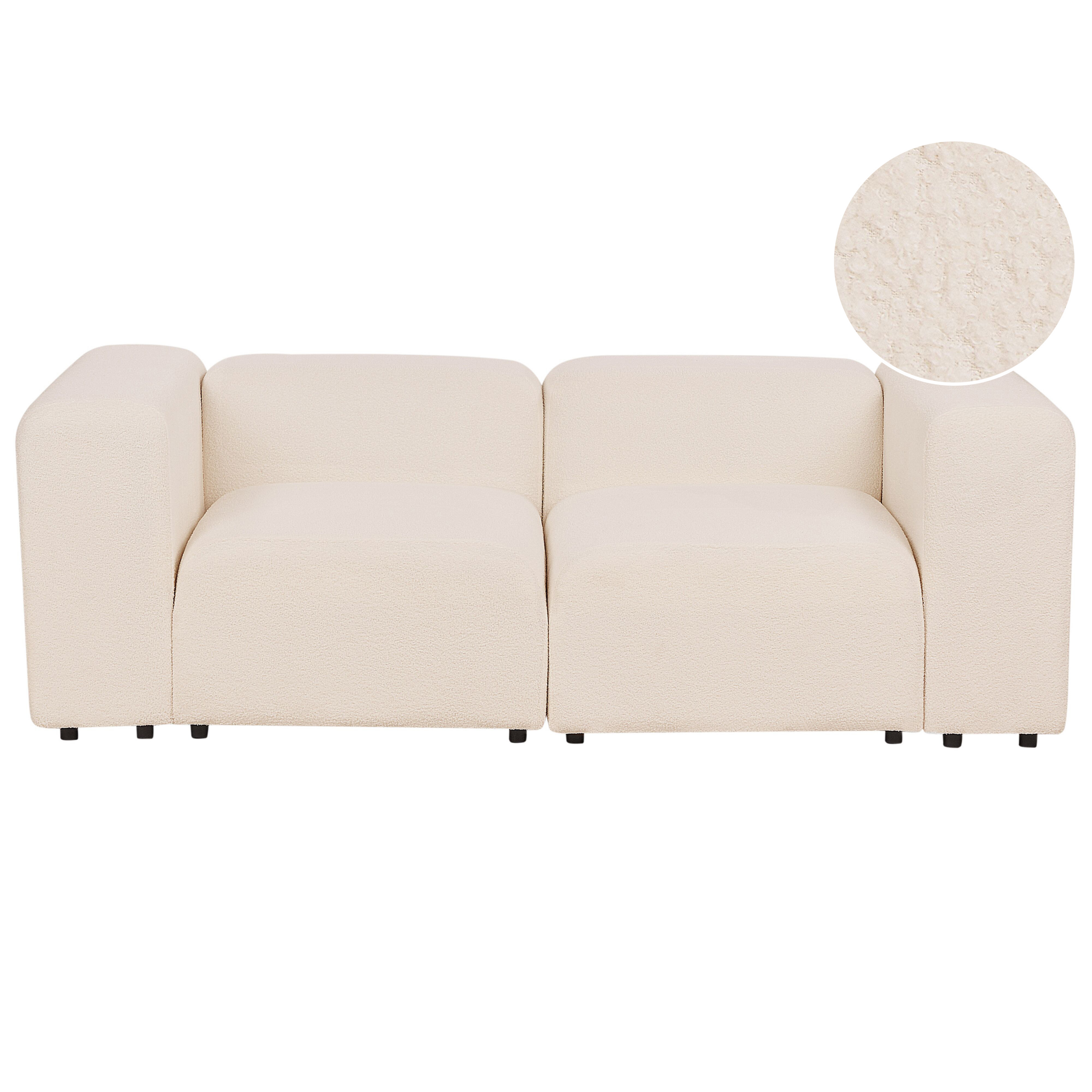 Modulaire tweezitsbank bouclé beige FALSTERBO