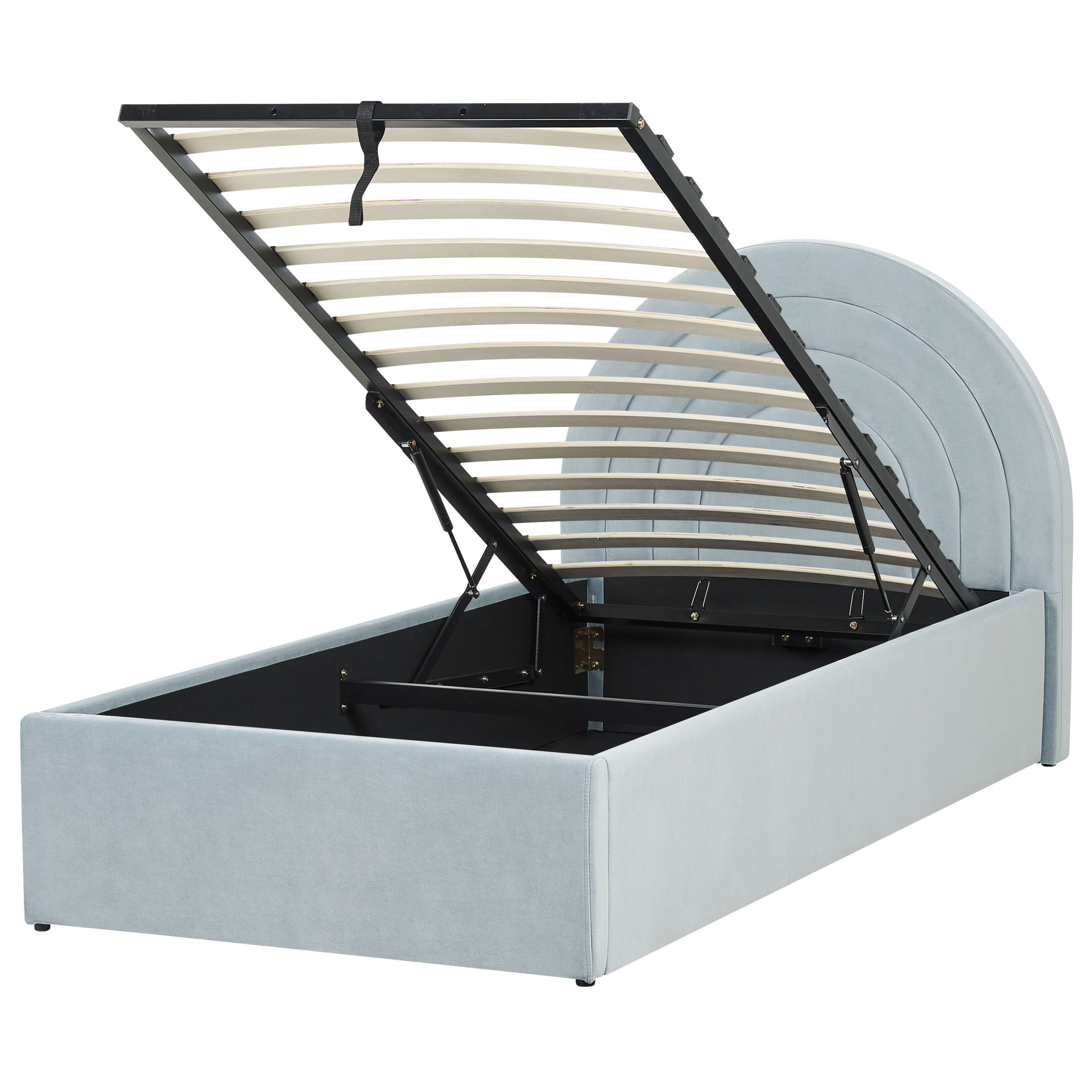 Bed met opbergruimte lichtblauw 90 x 200 cm ANET