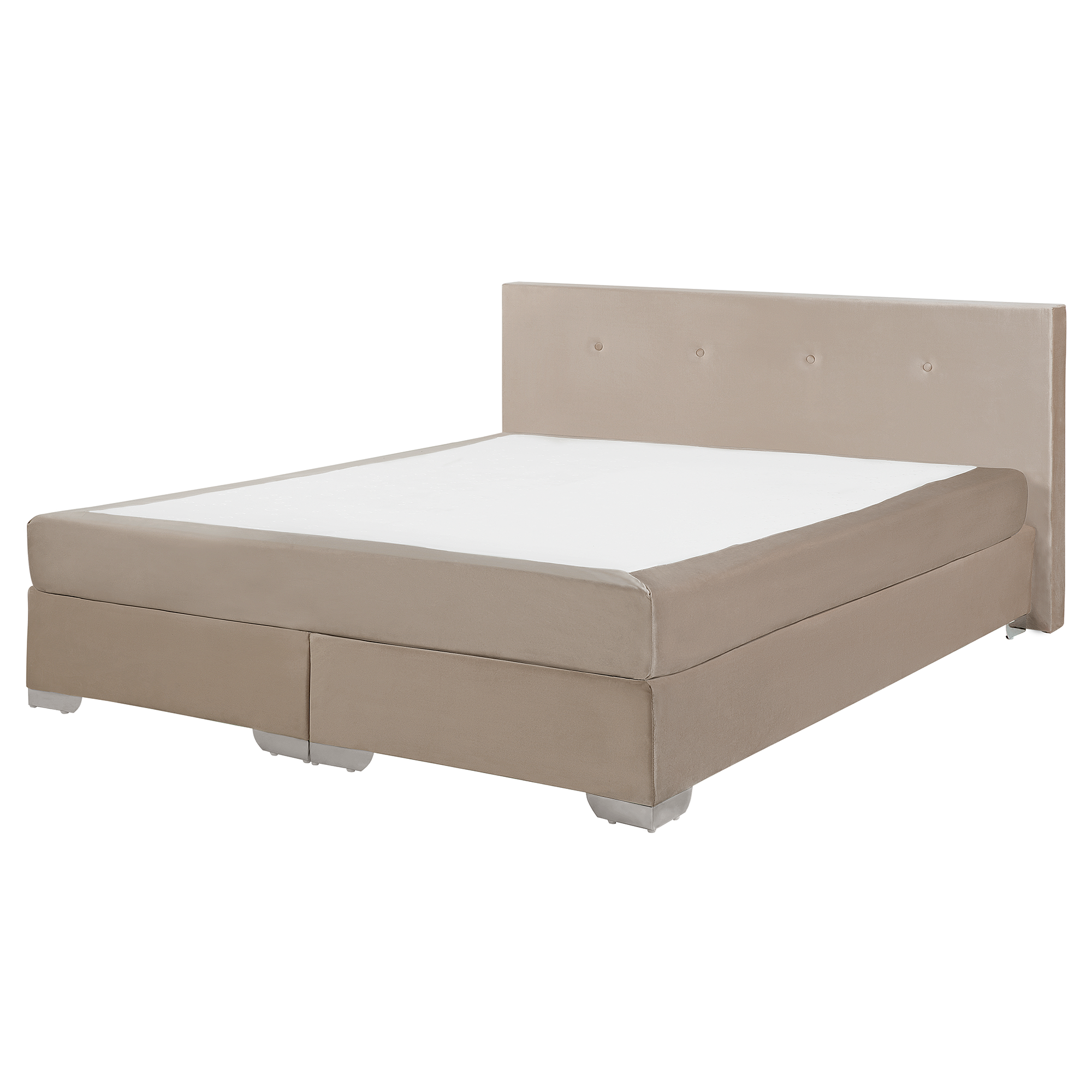 Boxspring fluweel beige 180 x 200 cm CONSUL