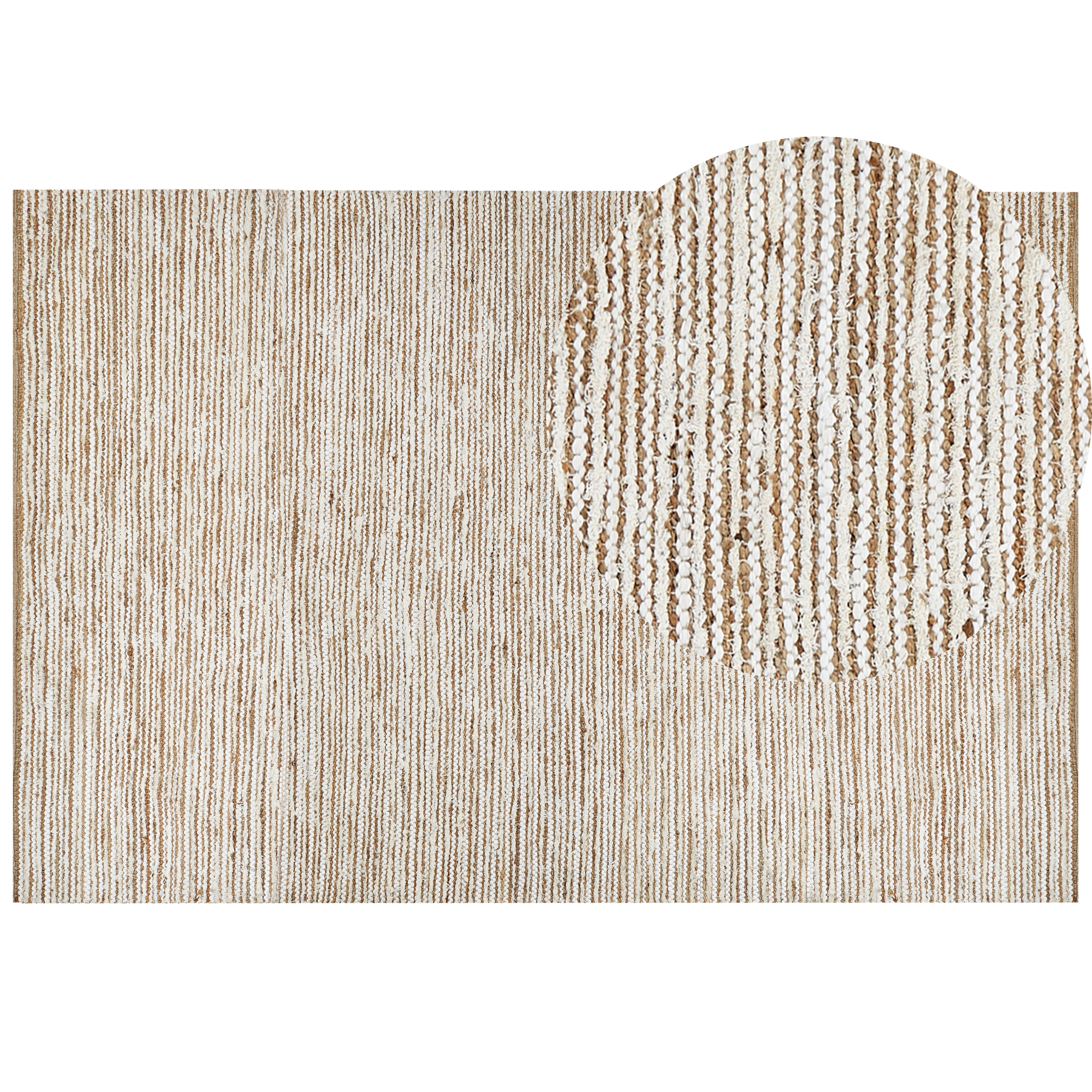 Vloerkleed katoen beige/wit 200 x 300 cm BARKHAN