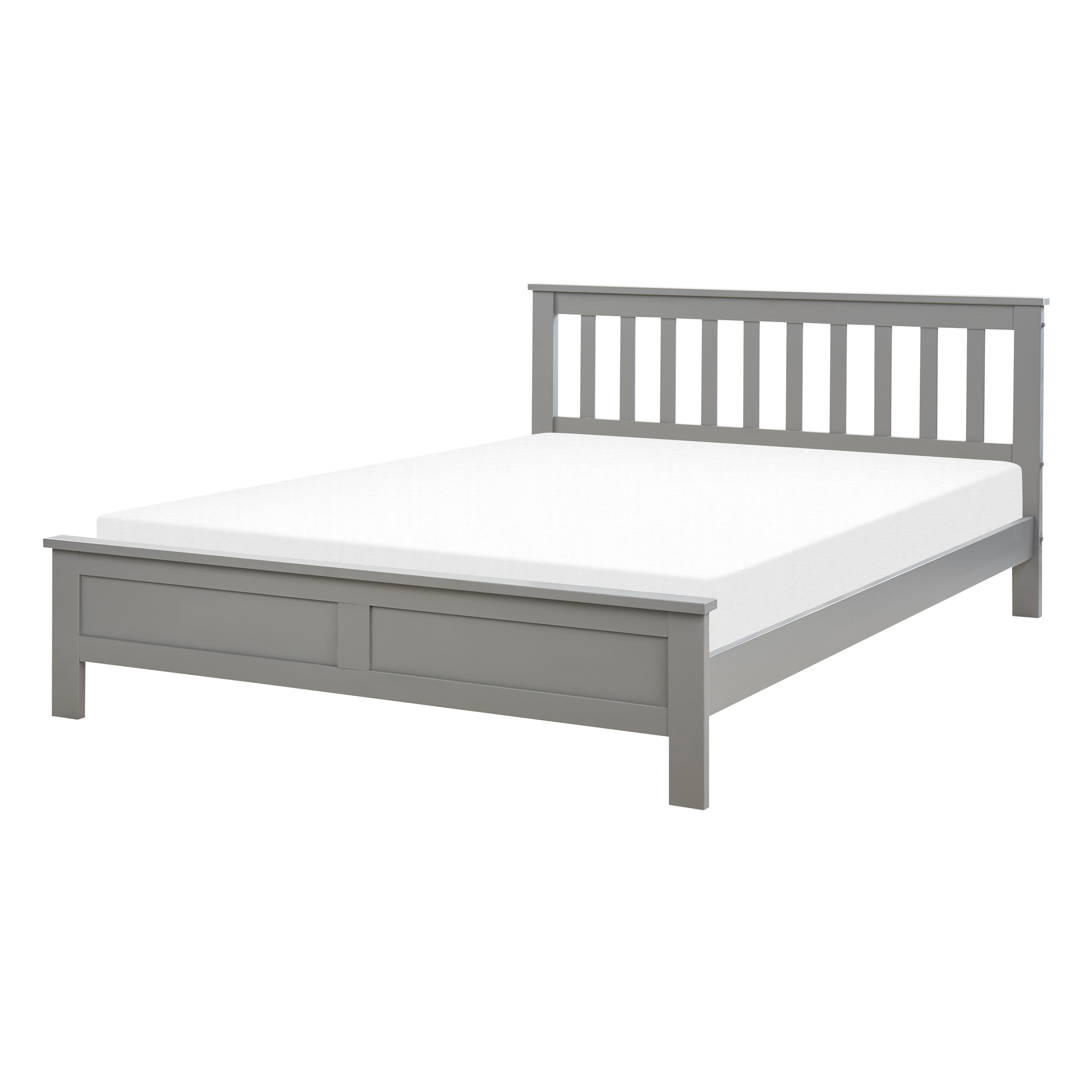 Bed hout grijs 140 x 200 cm MAYENNE