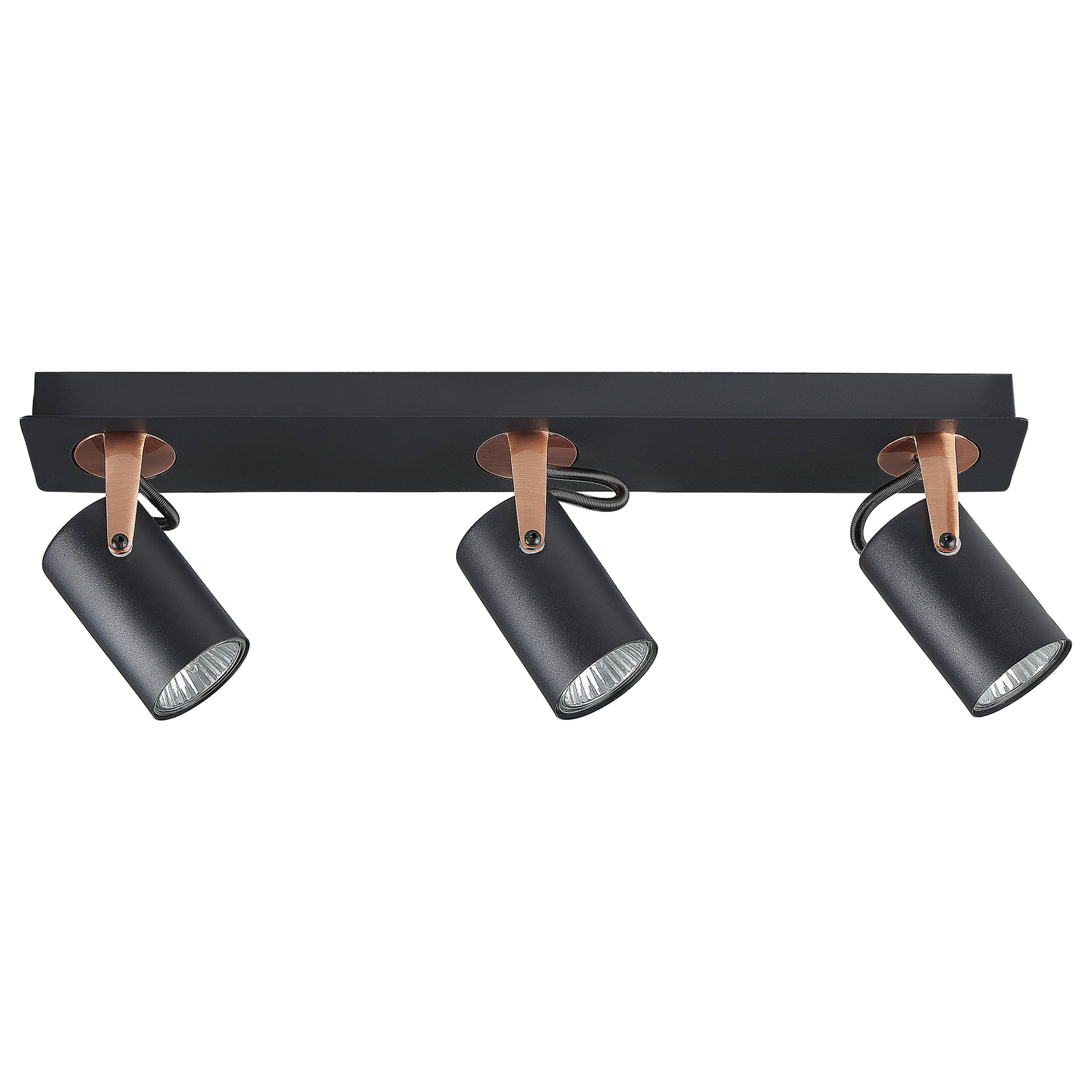 Plafondlamp 3 spots zwart KLIP