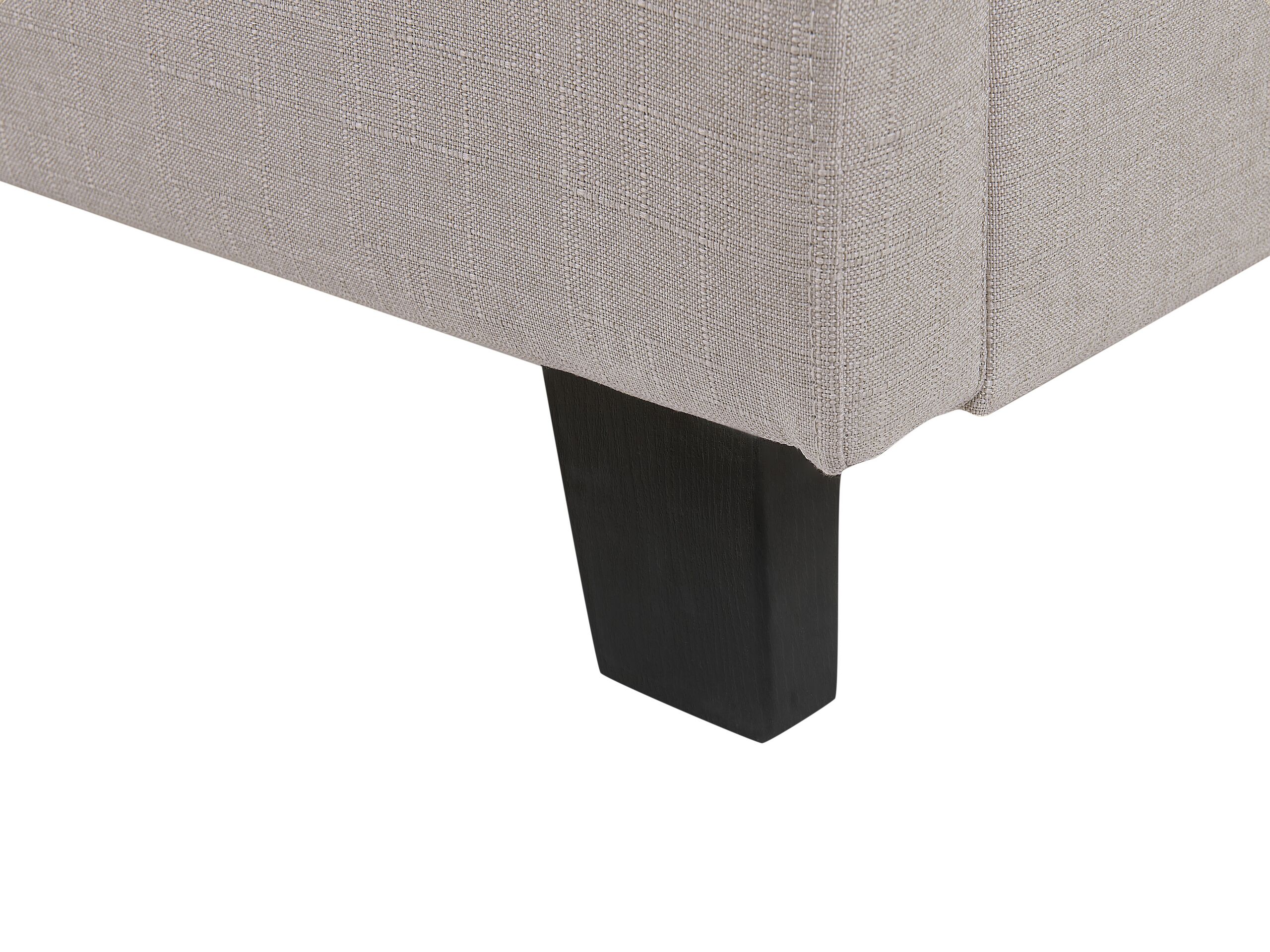 Wasserbett gepolstert in Leinenoptik, hellgrau, 140 x 200 cm, mit modernem, gekn - Bild 9 von 12