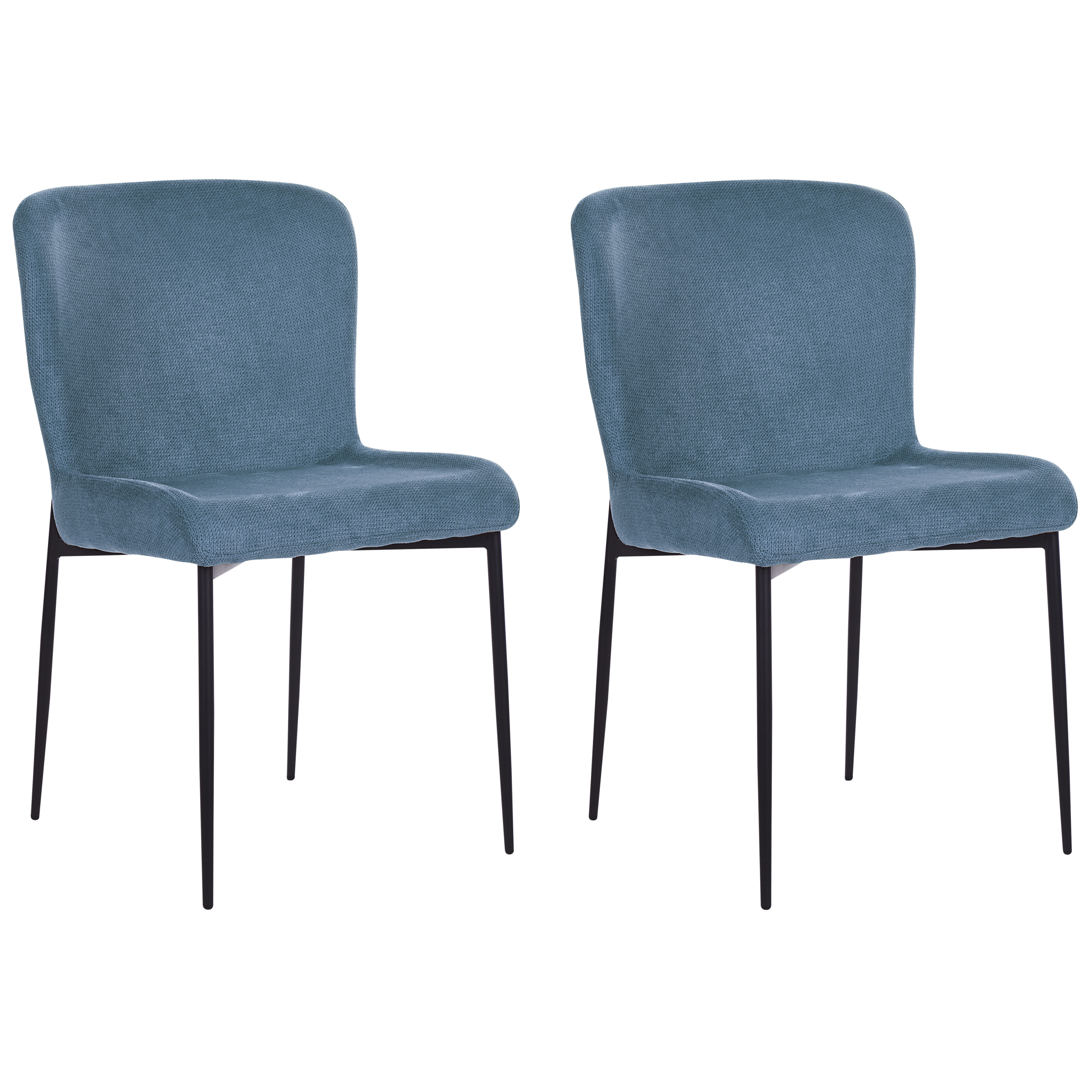 Eetkamerstoel Set van 2 Stof Blauw ADA