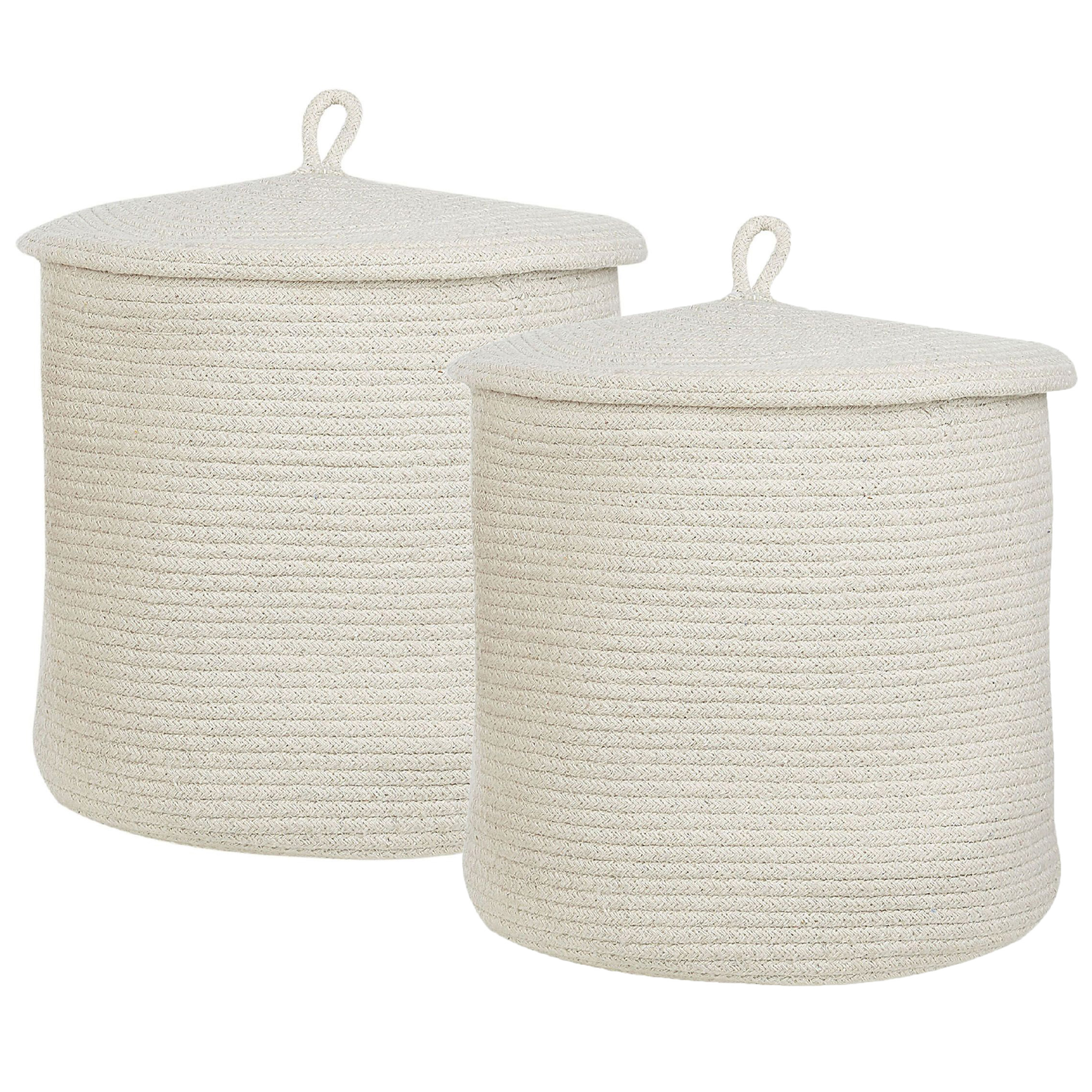 Mand set van 2 katoen off-white SILOPI