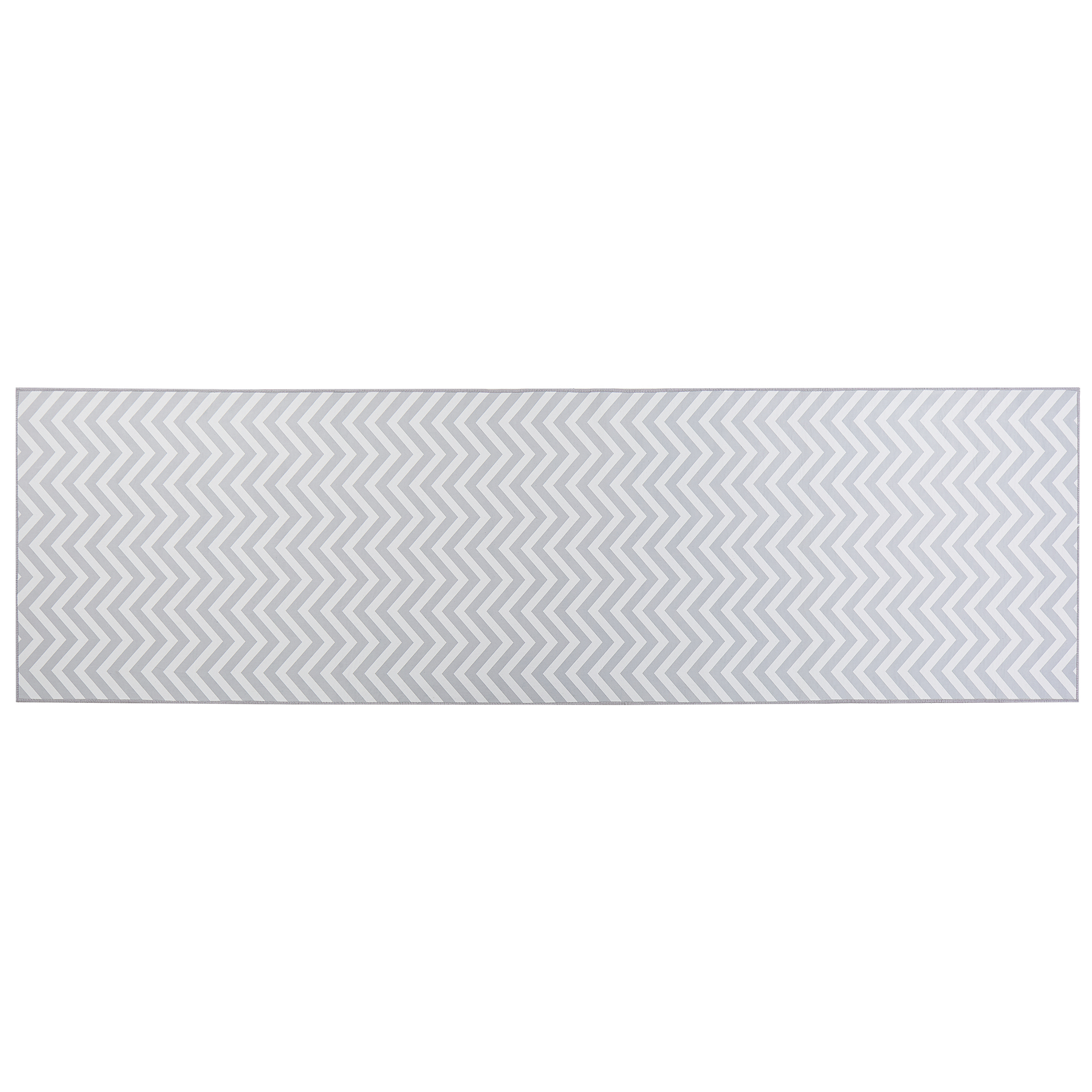 Vloerkleed polyester wit/grijs 60 x 200 cm SAIKHEDA