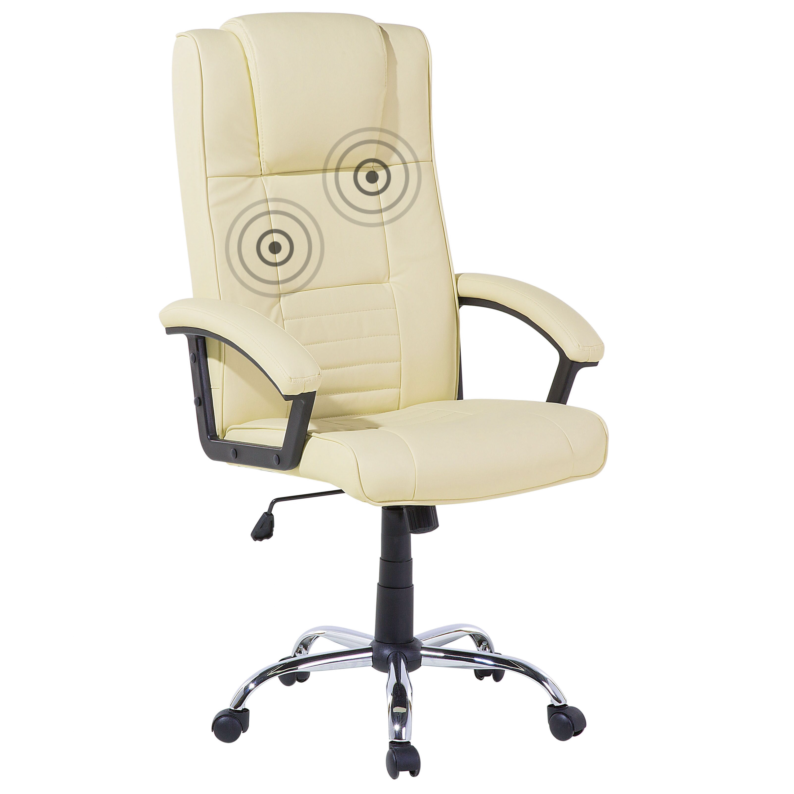 Massagestoel Kunstleer Lichtbeige COMFORT