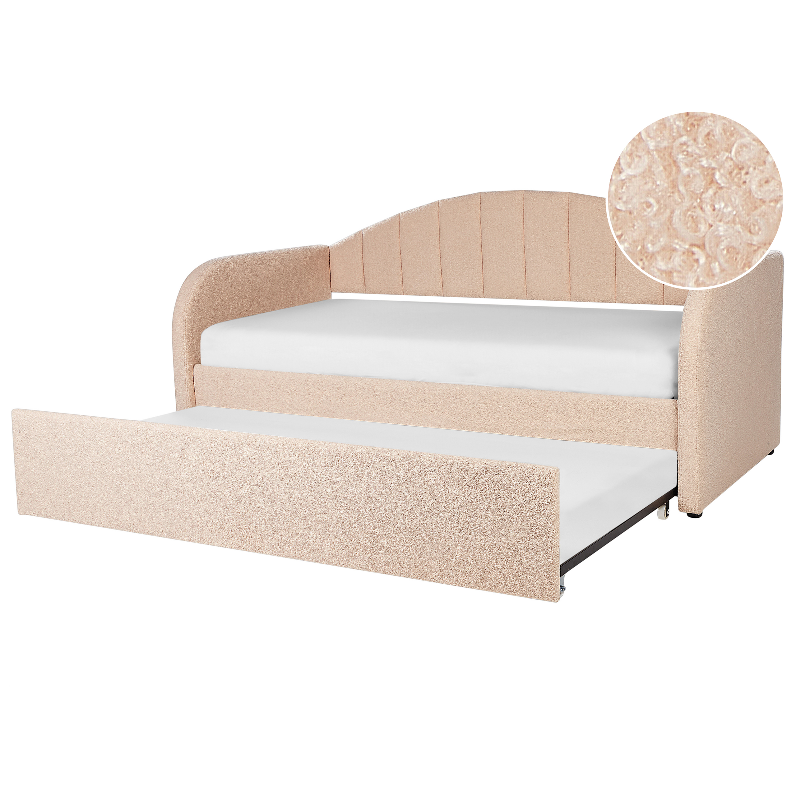 Bedbank bouclé perzik 90 x 200 cm EYBURIE