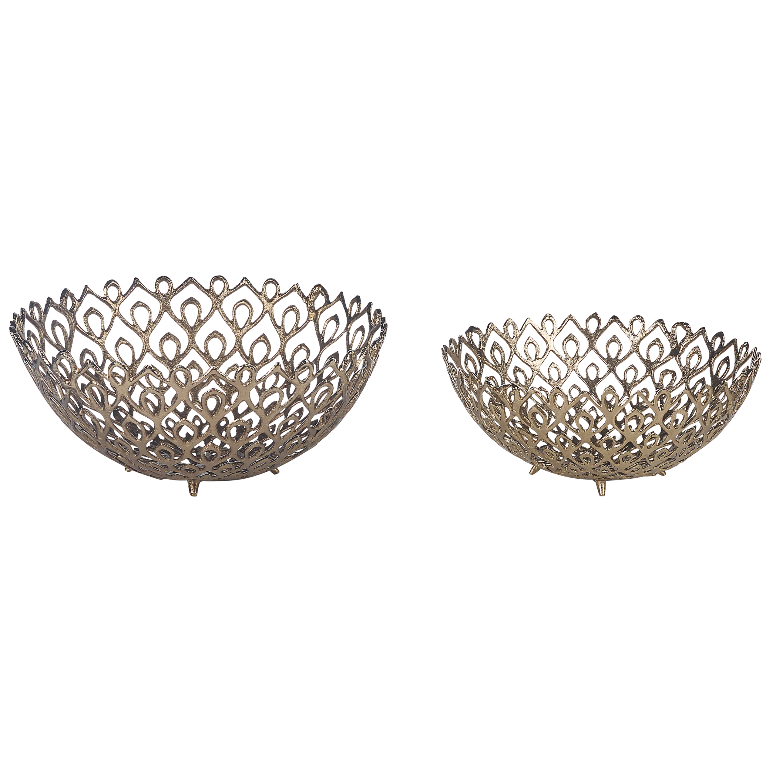 Decoratieve schaal set van 2 goud GROGOL