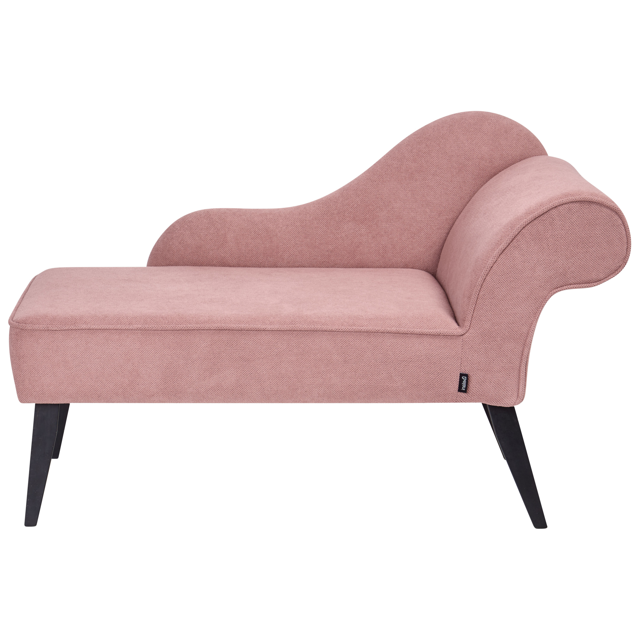Chaise longue stof roze rechtszijdig BIARRITZ