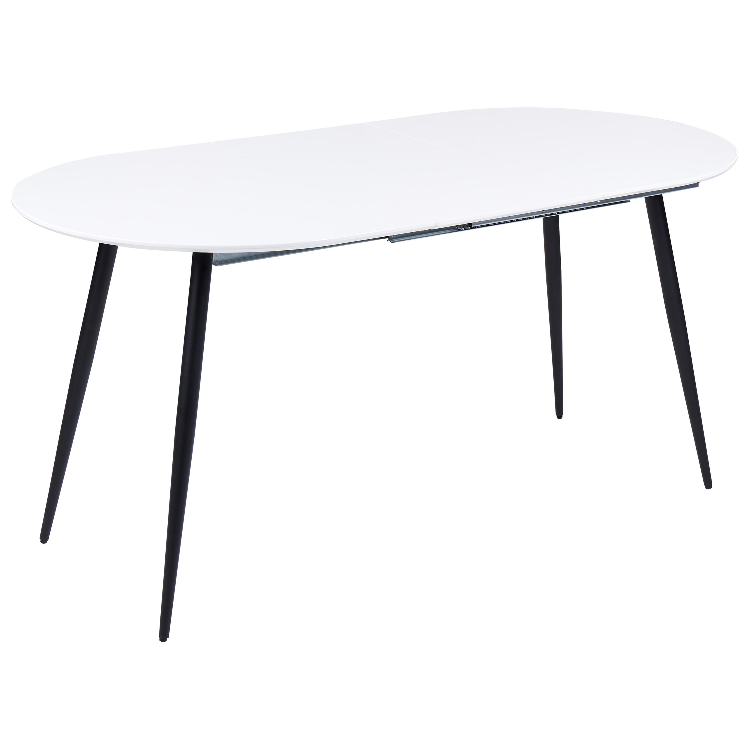 Eettafel uitschuifbaar MDF wit 120/160 x 80 cm STAVERTON