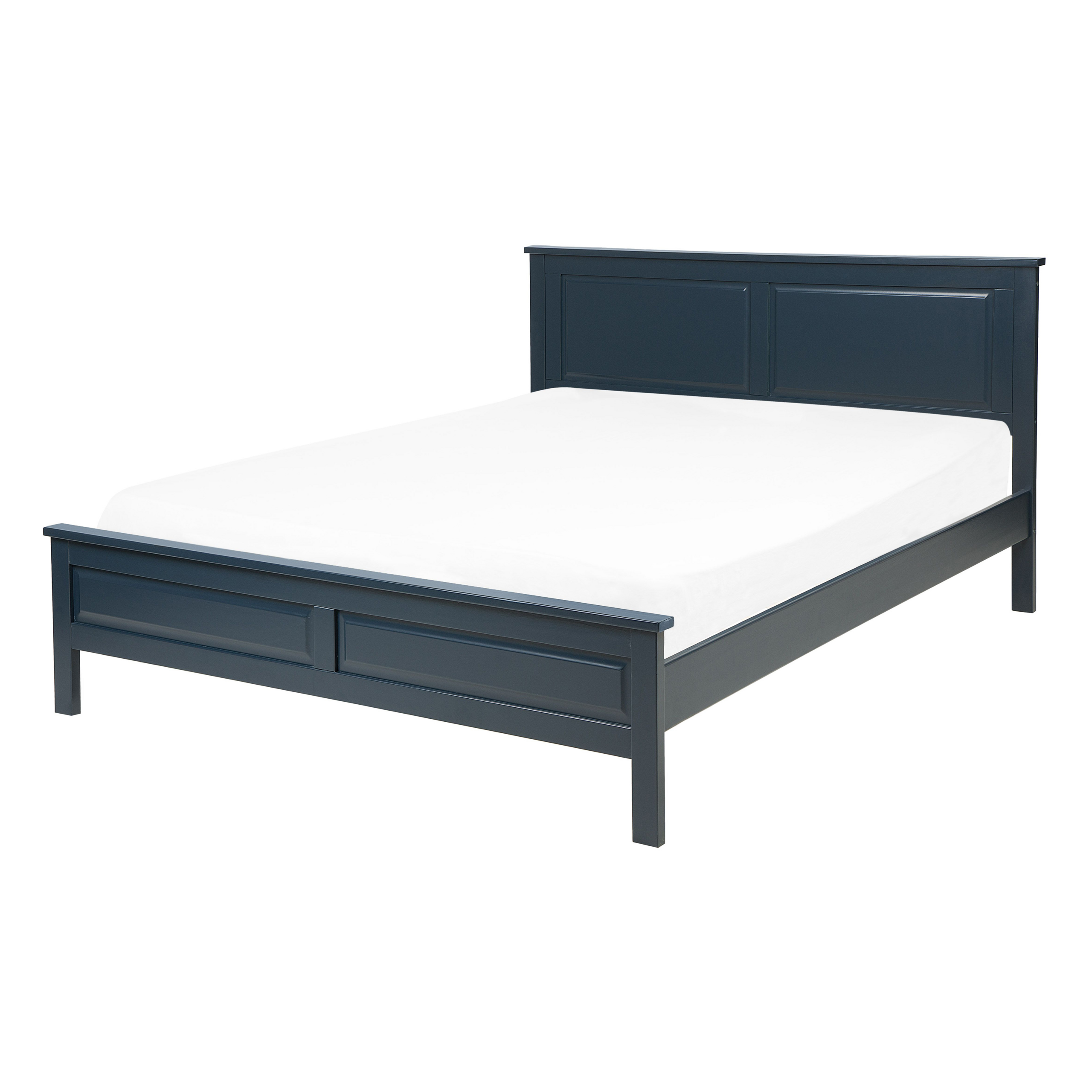 Bed hout donkerblauw 140 x 200 cm OLIVET