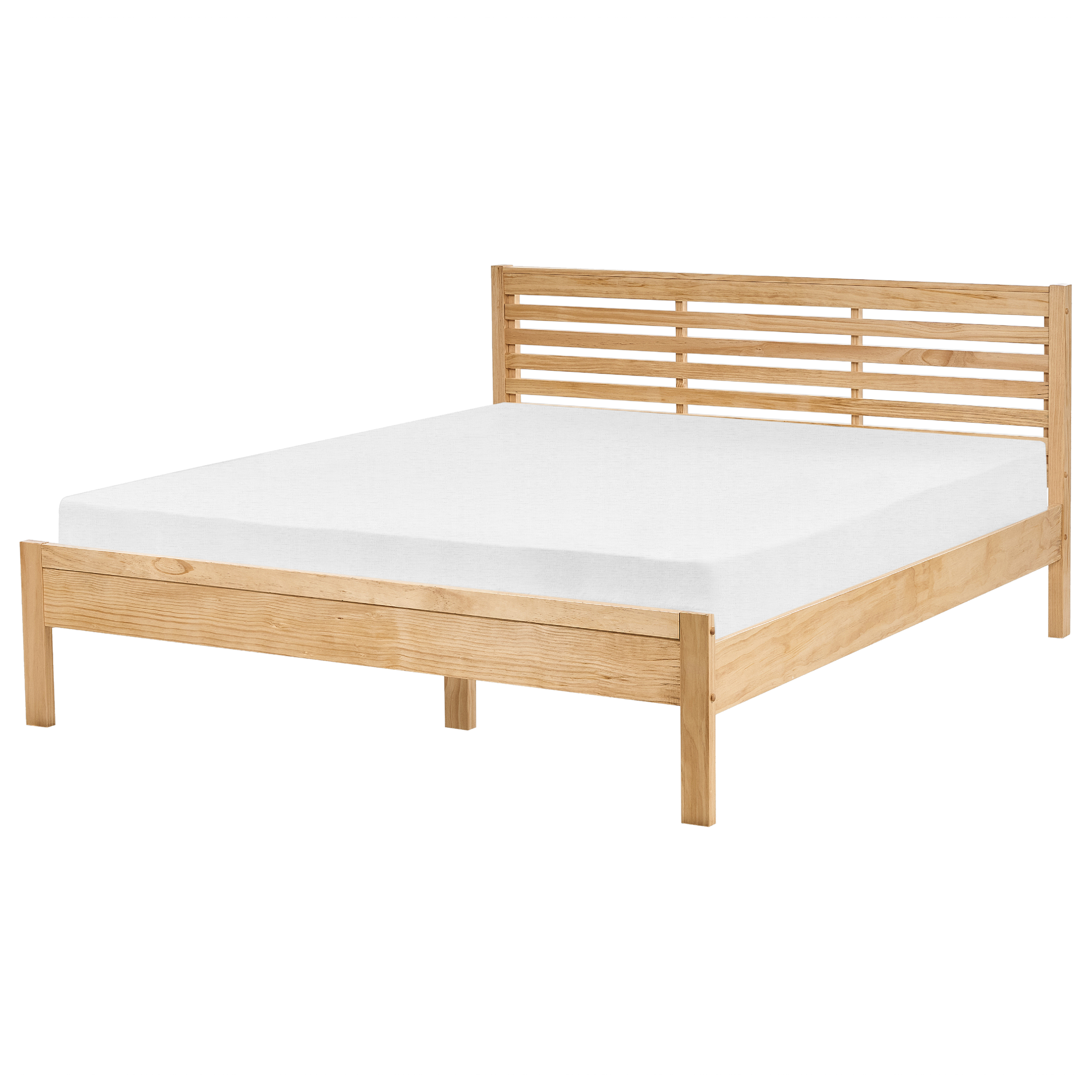 Bed hout lichtbruin 160 x 200 cm CARNAC