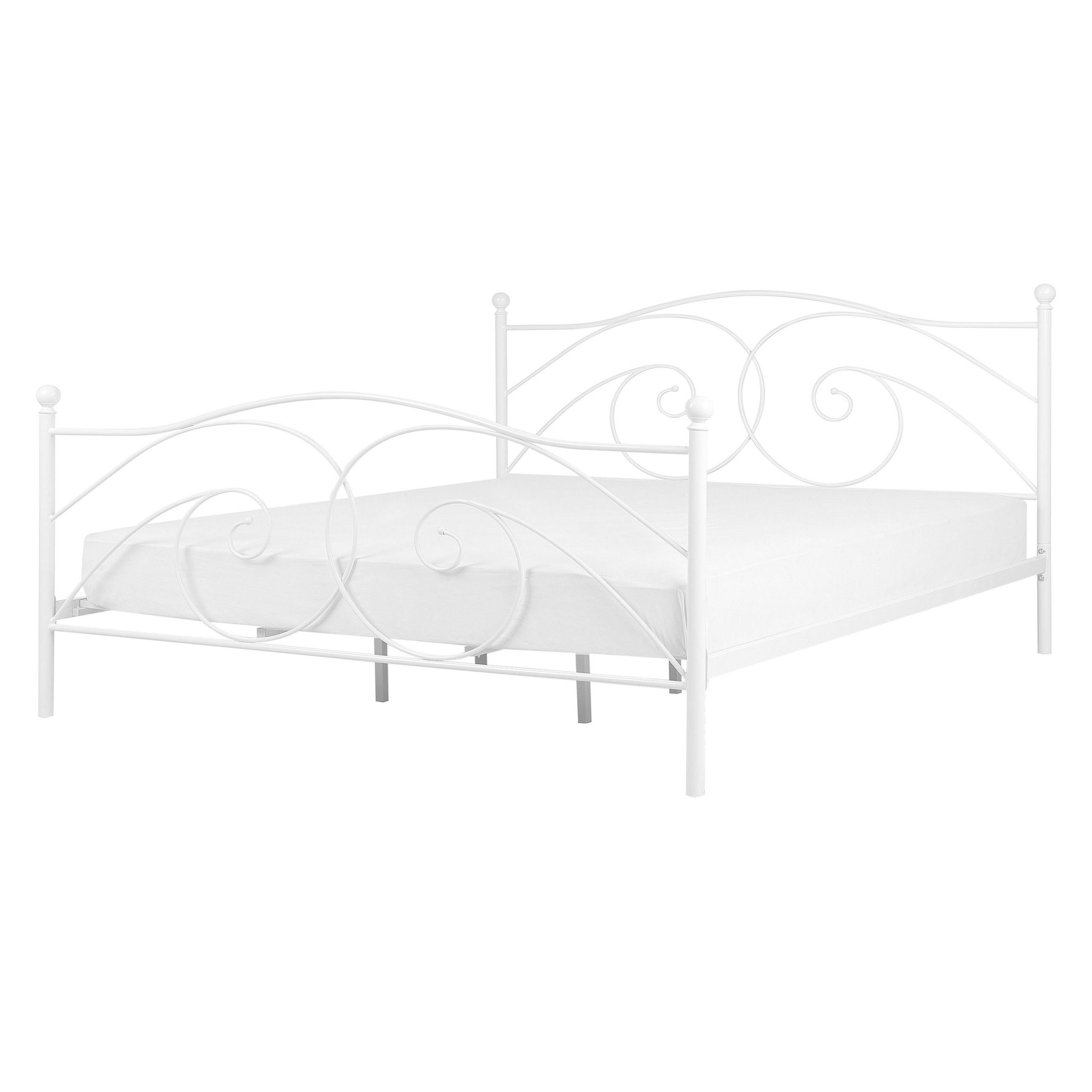 Bed metaal wit 140 x 200 cm DINARD