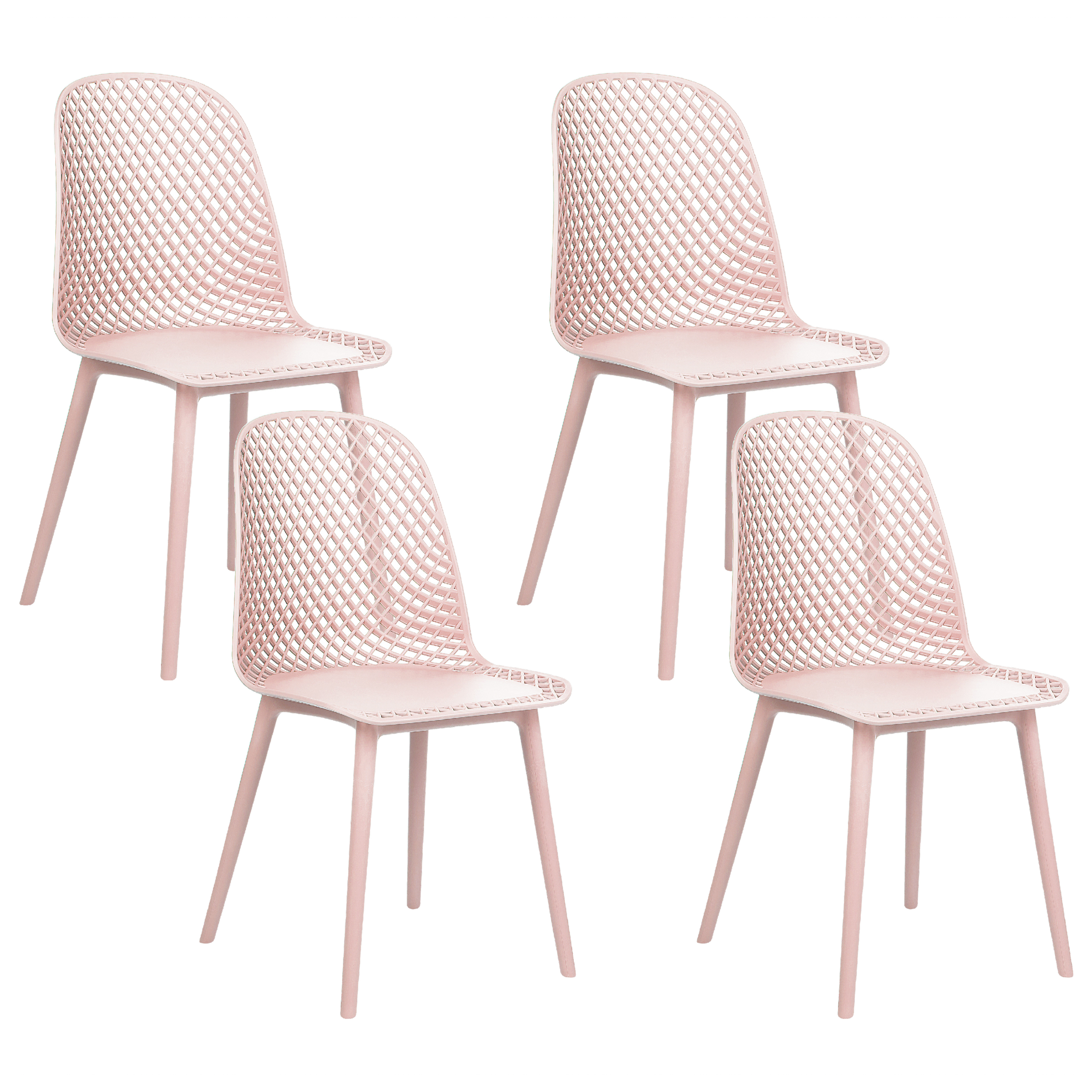 Eetkamerstoel Set van 4 Pastelroze EMORY