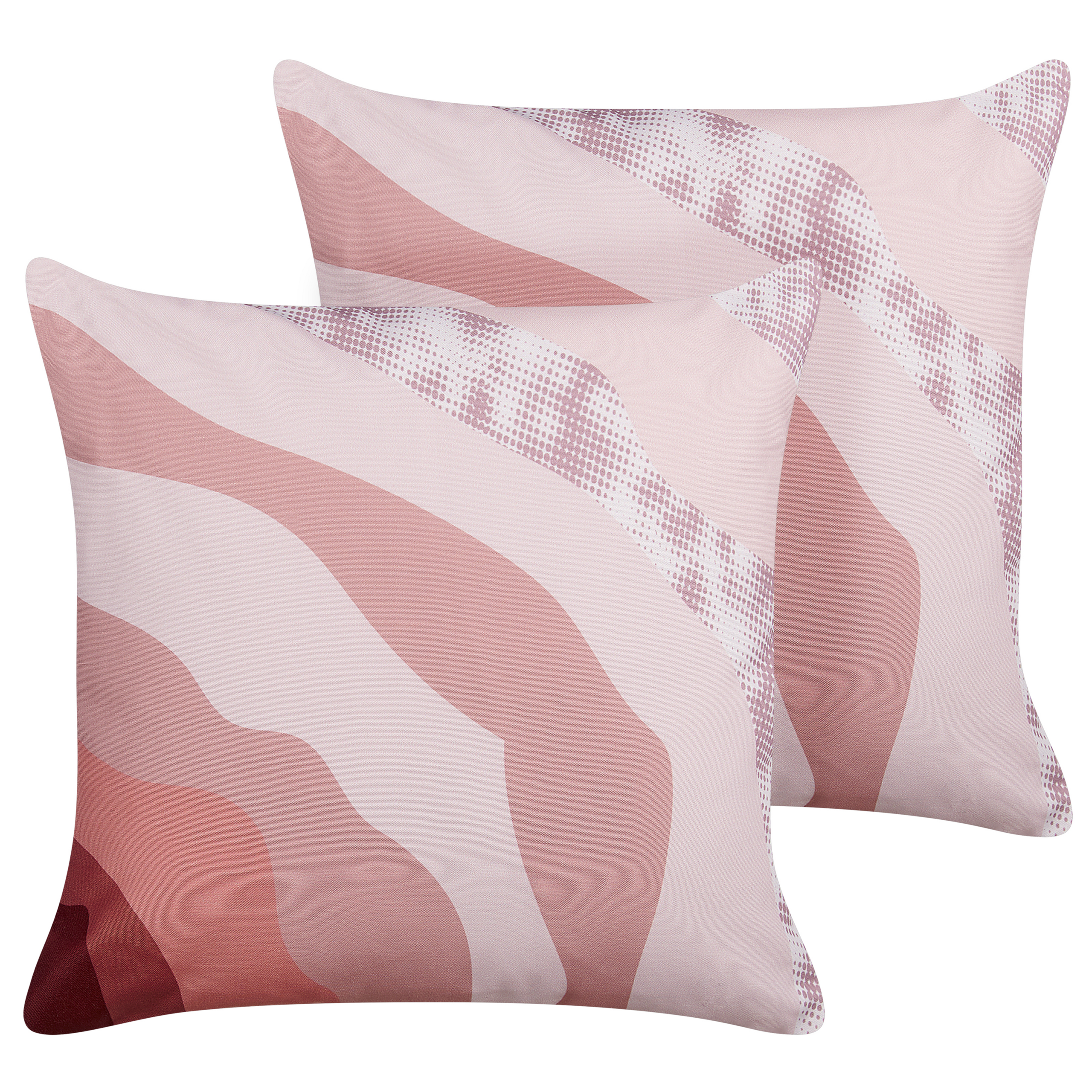 Tuinkussen set van 2 abstract roze 45 x 45 cm CAMPEI
