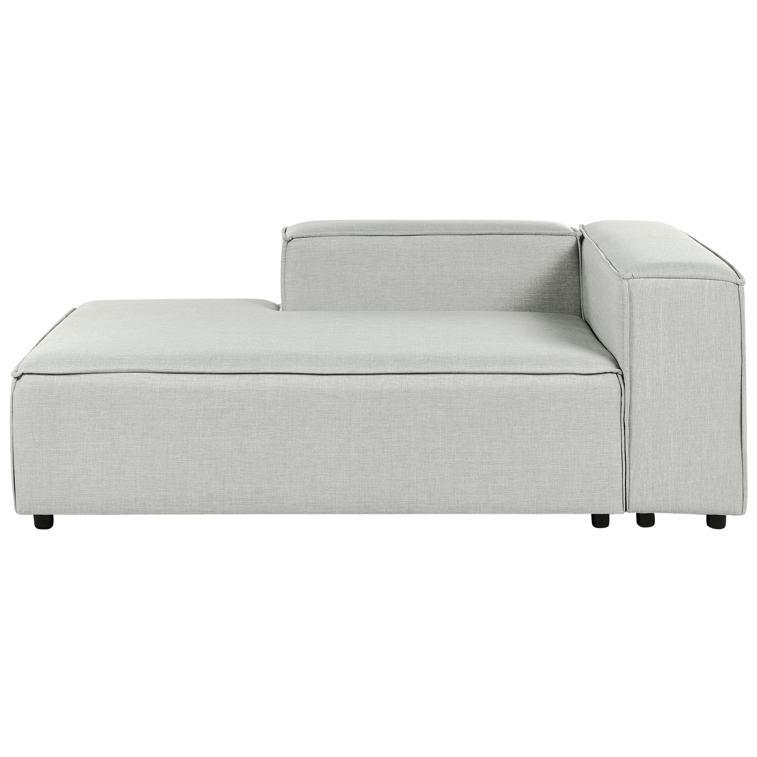 Chaise longue linnen grijs rechtszijdig APRICA