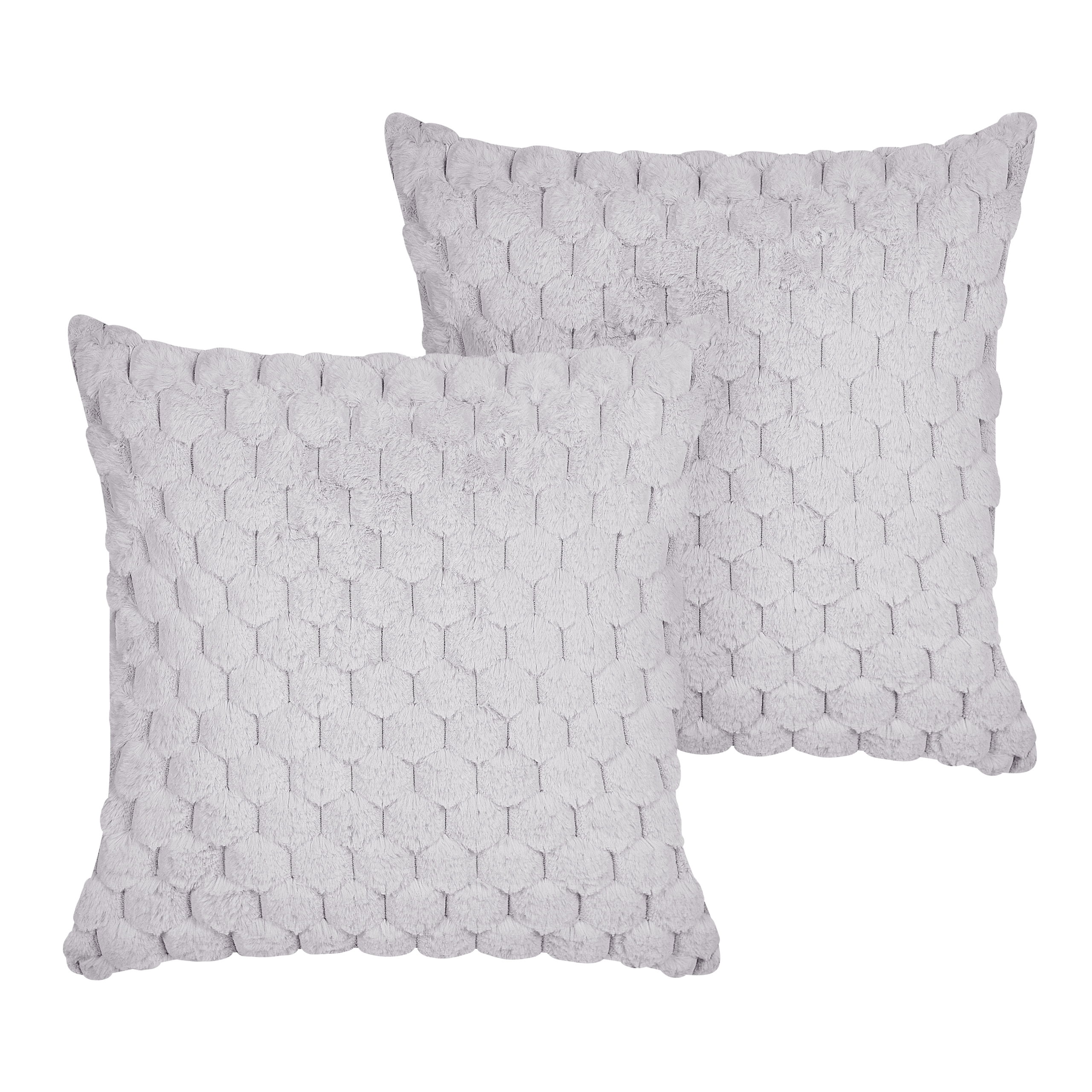 Set van 2 kussens Lichtgrijs PURSLANE 43 x 43 cm