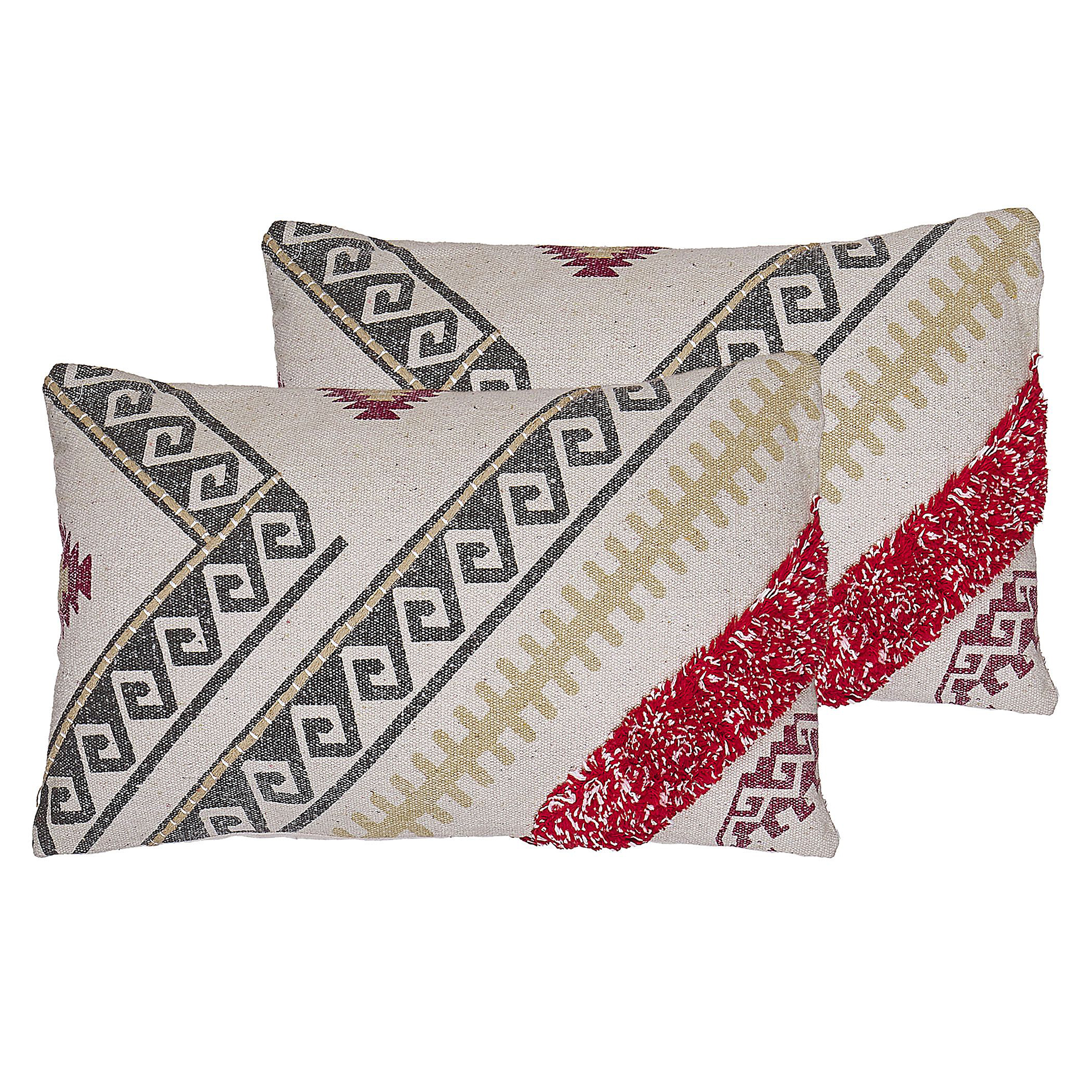 Set van 2 kussens Katoen Beige BETULA 30 x 50 cm